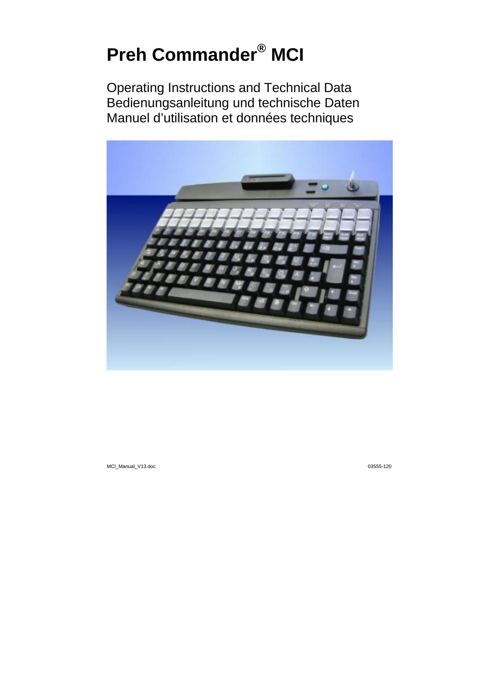 Keytec MCI Mouse User Manual
