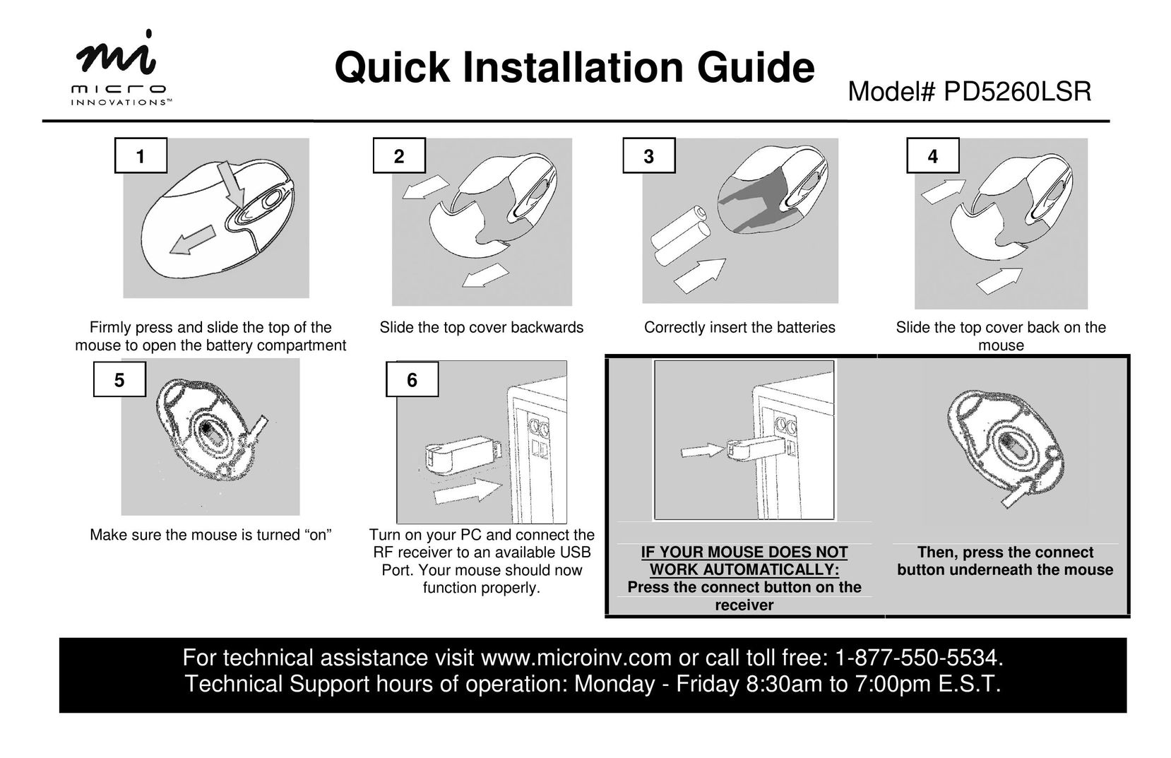 Micro Innovations PD5260LSR Mouse User Manual