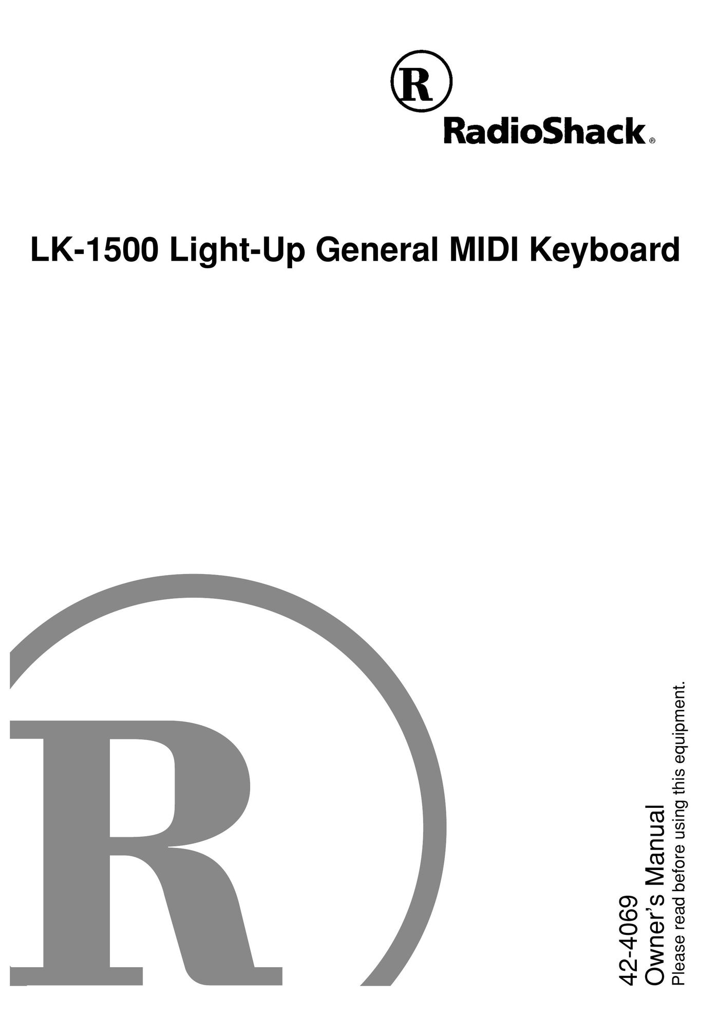Radio Shack LK-1500 Mouse User Manual