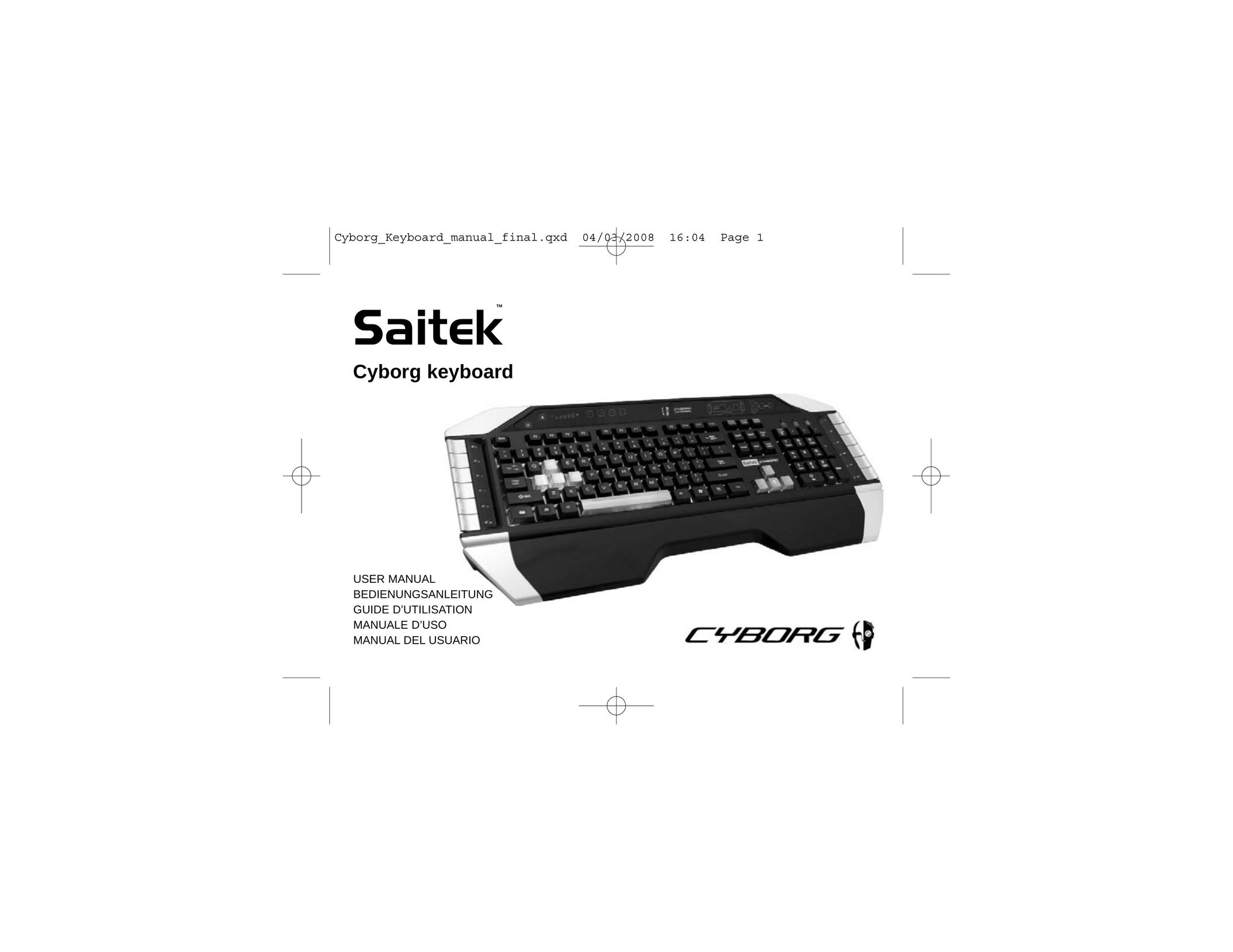 Saitek Cyborg Keyboard Mouse User Manual