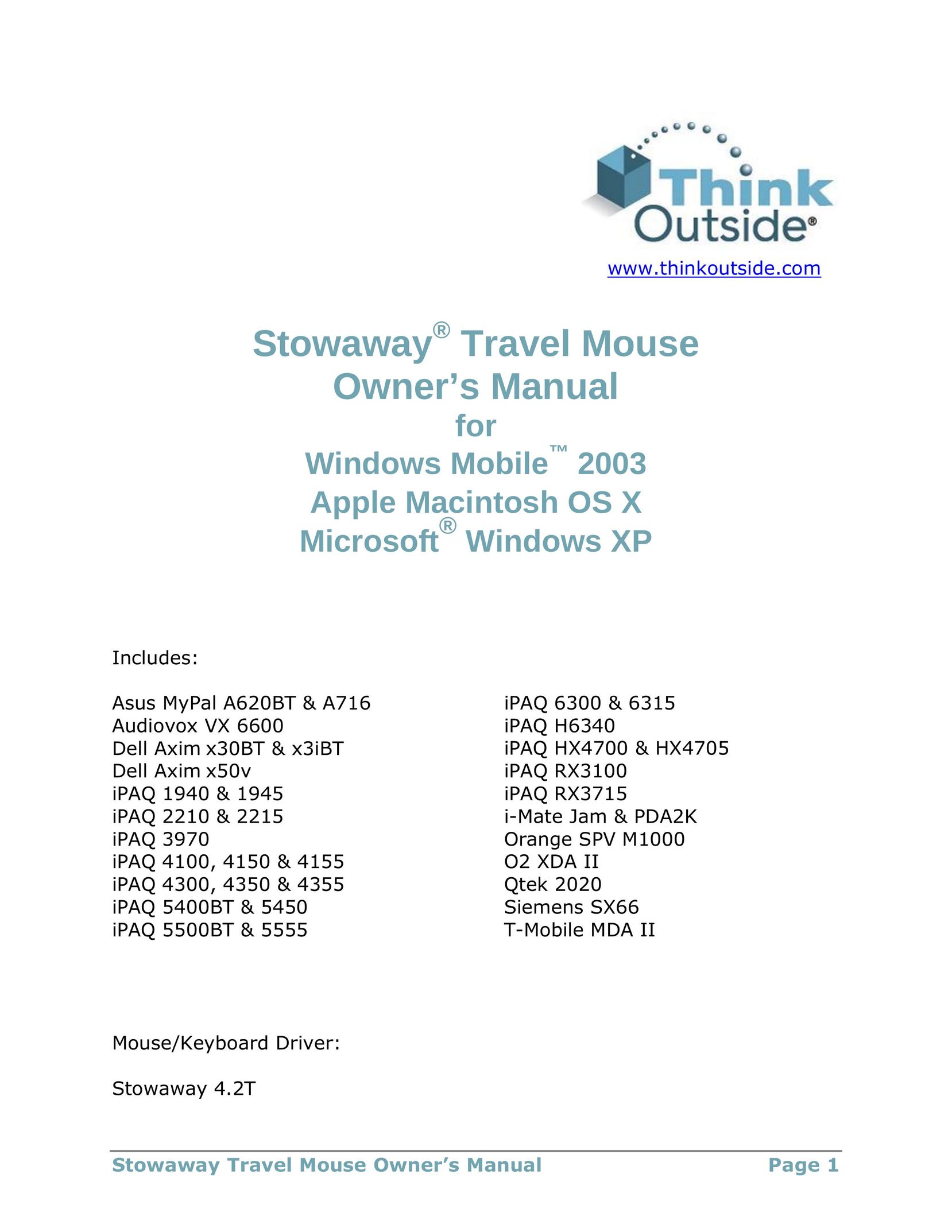 Think Outside 4.2T Mouse User Manual