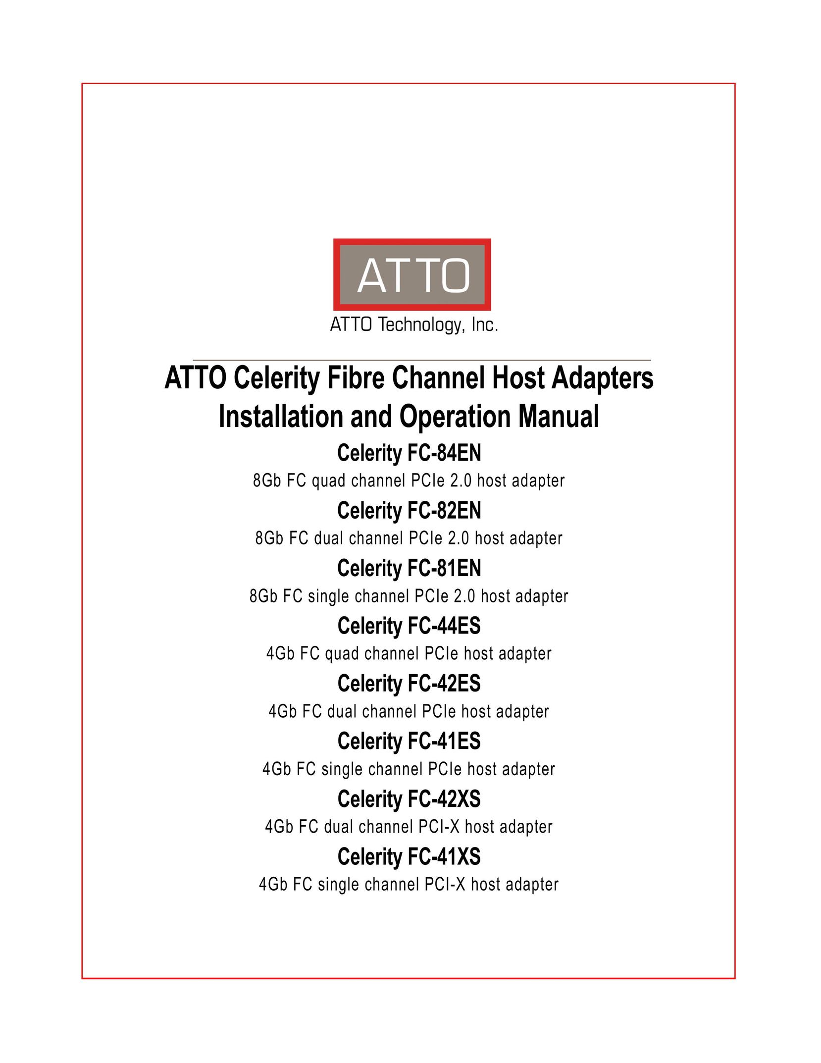 ATTO Technology FC-81EN Network Cables User Manual