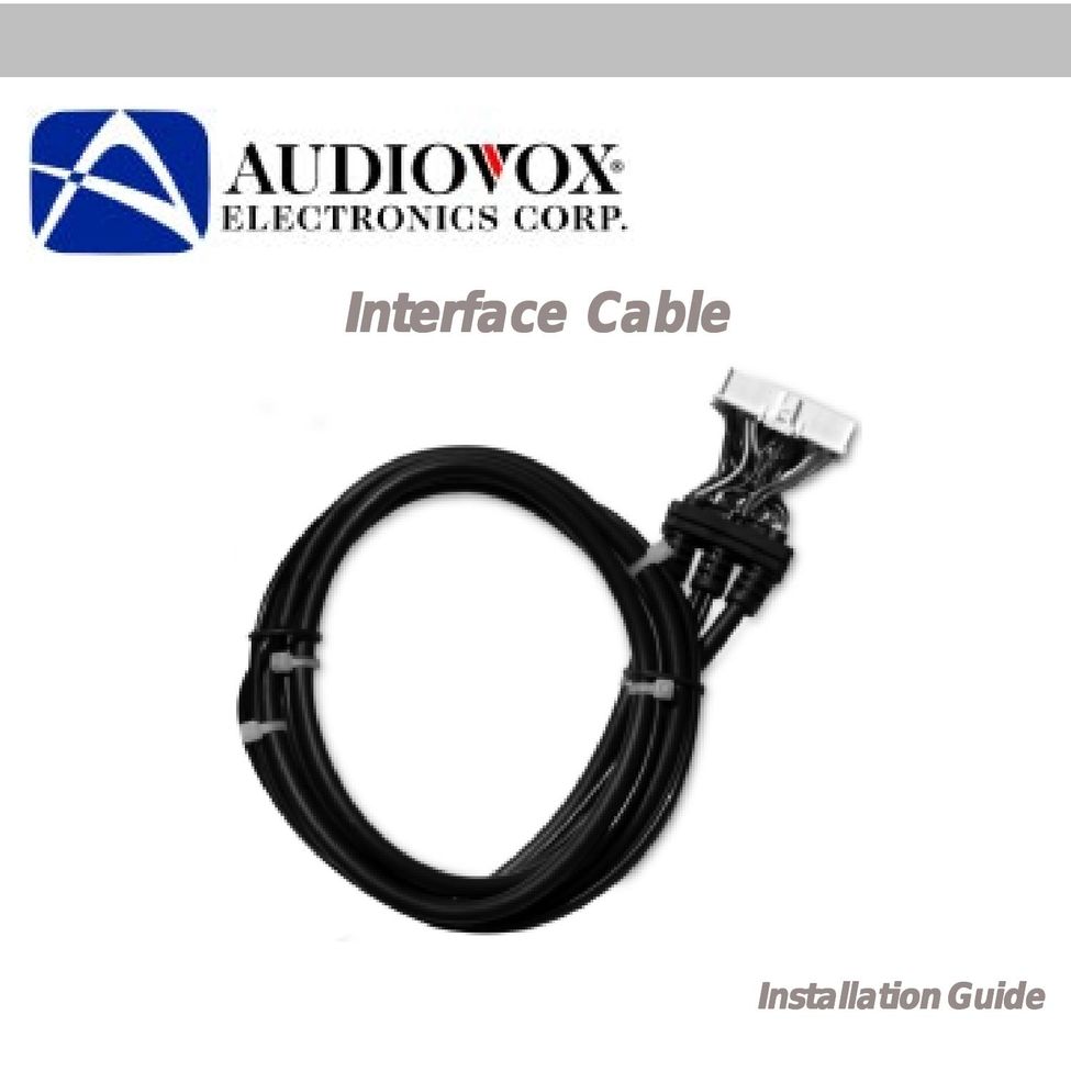 Audiovox 128-7984A Network Cables User Manual