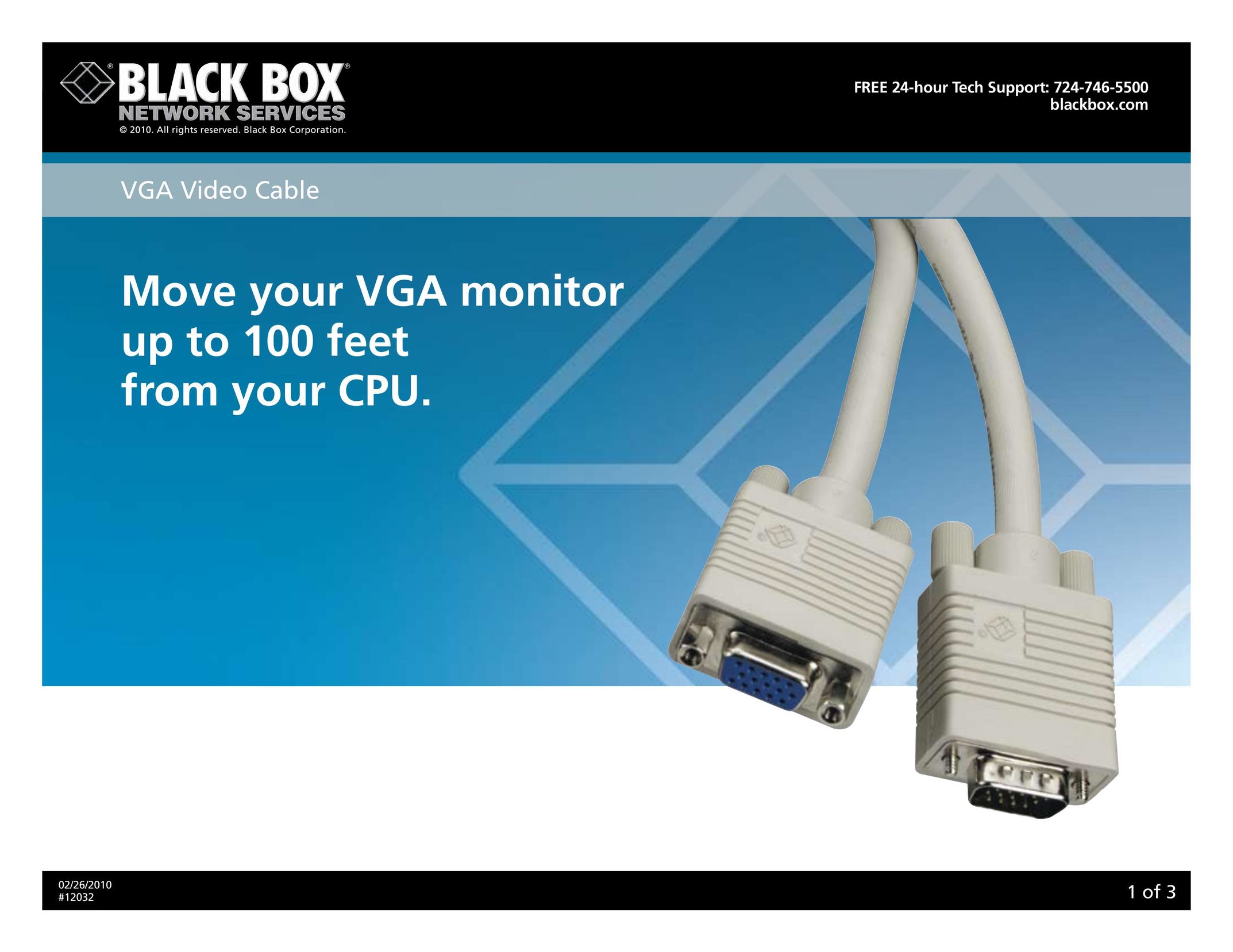 Black Box 12032 Network Cables User Manual