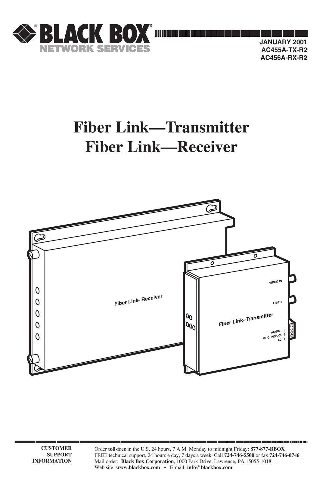 Black Box AC455A-TX-R2 Network Cables User Manual