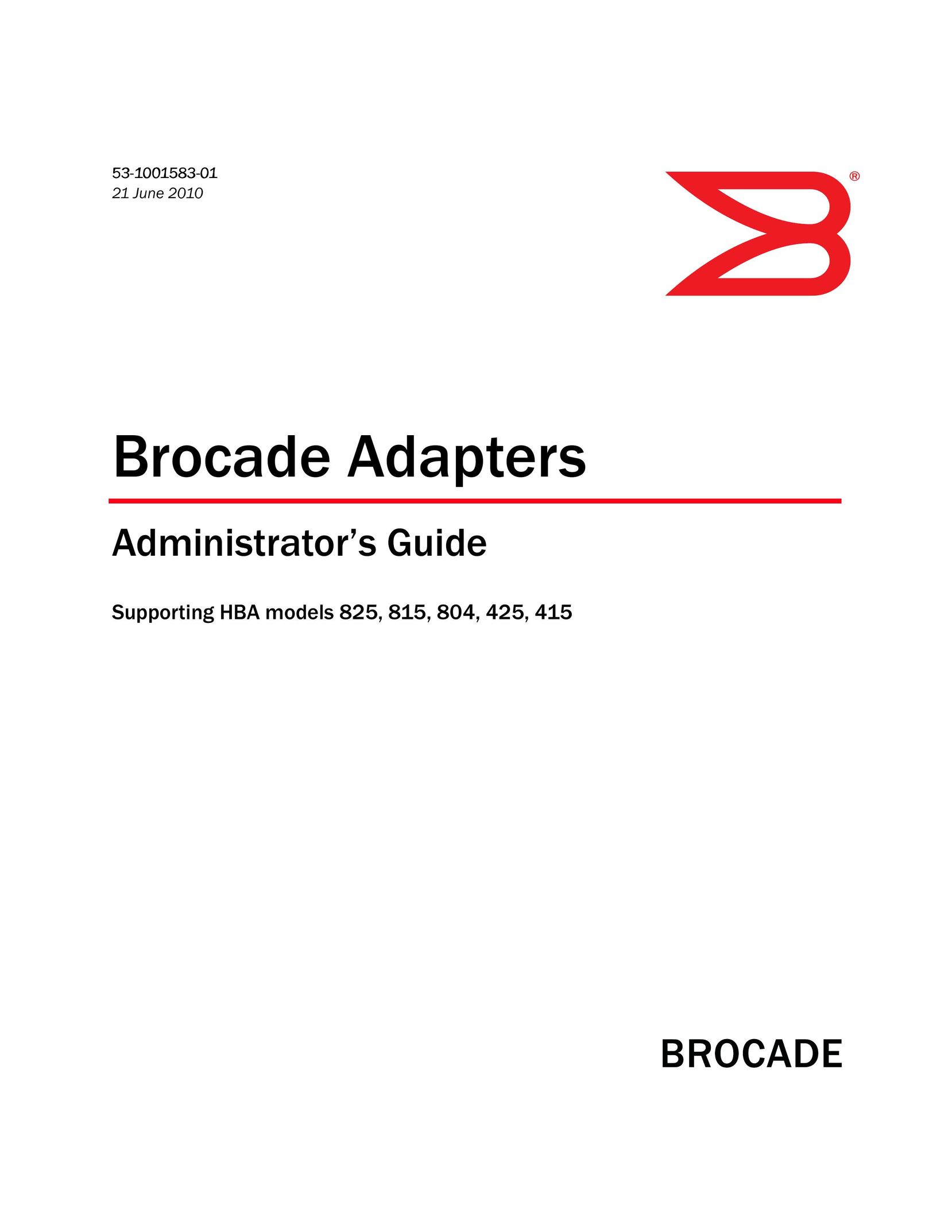 Brocade Communications Systems 804 Network Cables User Manual