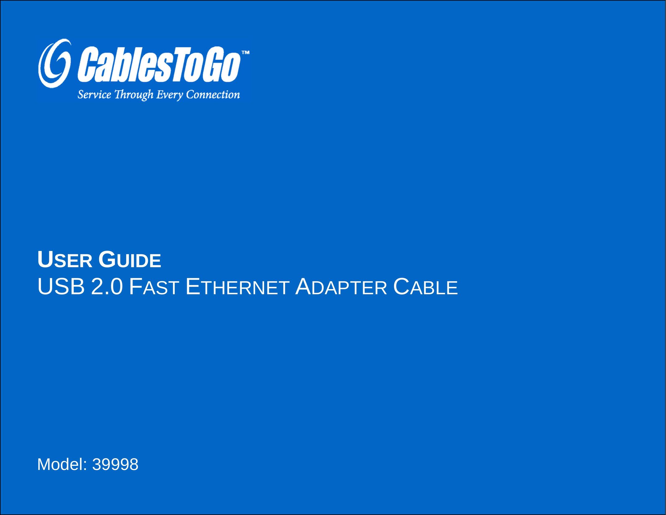 Cables to Go 39998 Network Cables User Manual