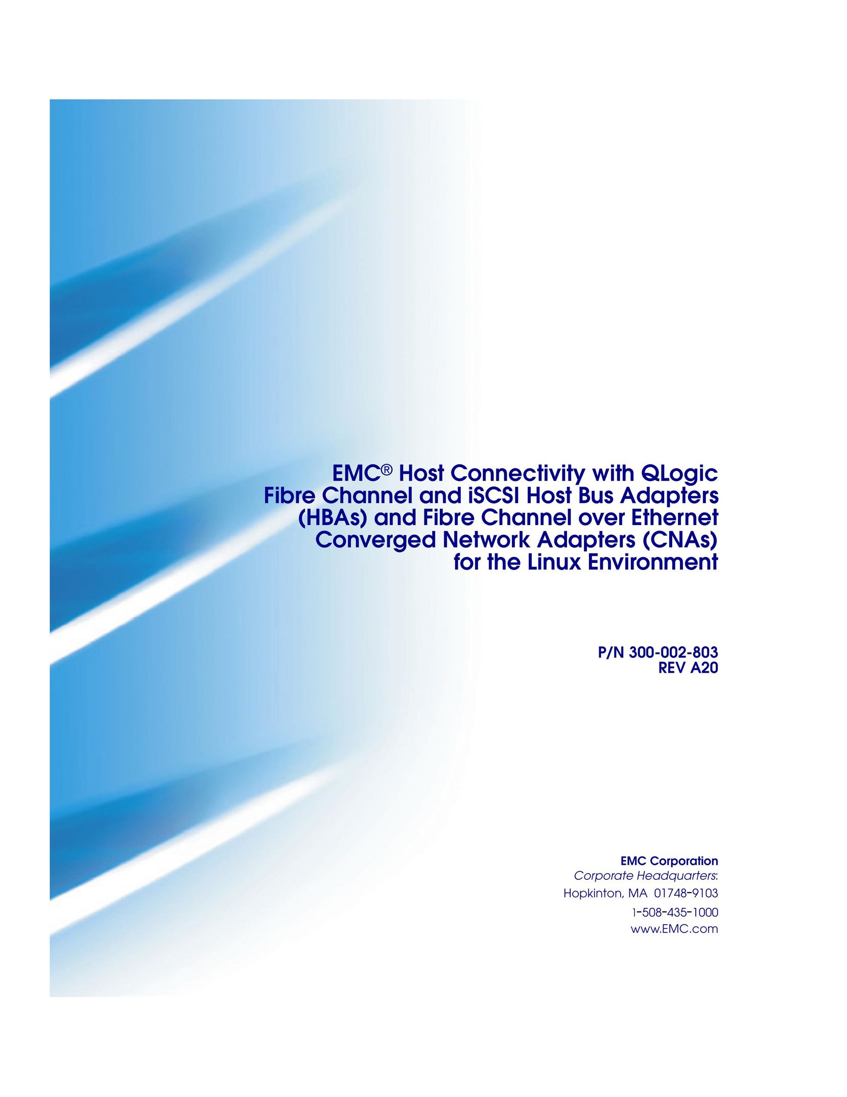 EMC P/N 300-002-803 Network Cables User Manual
