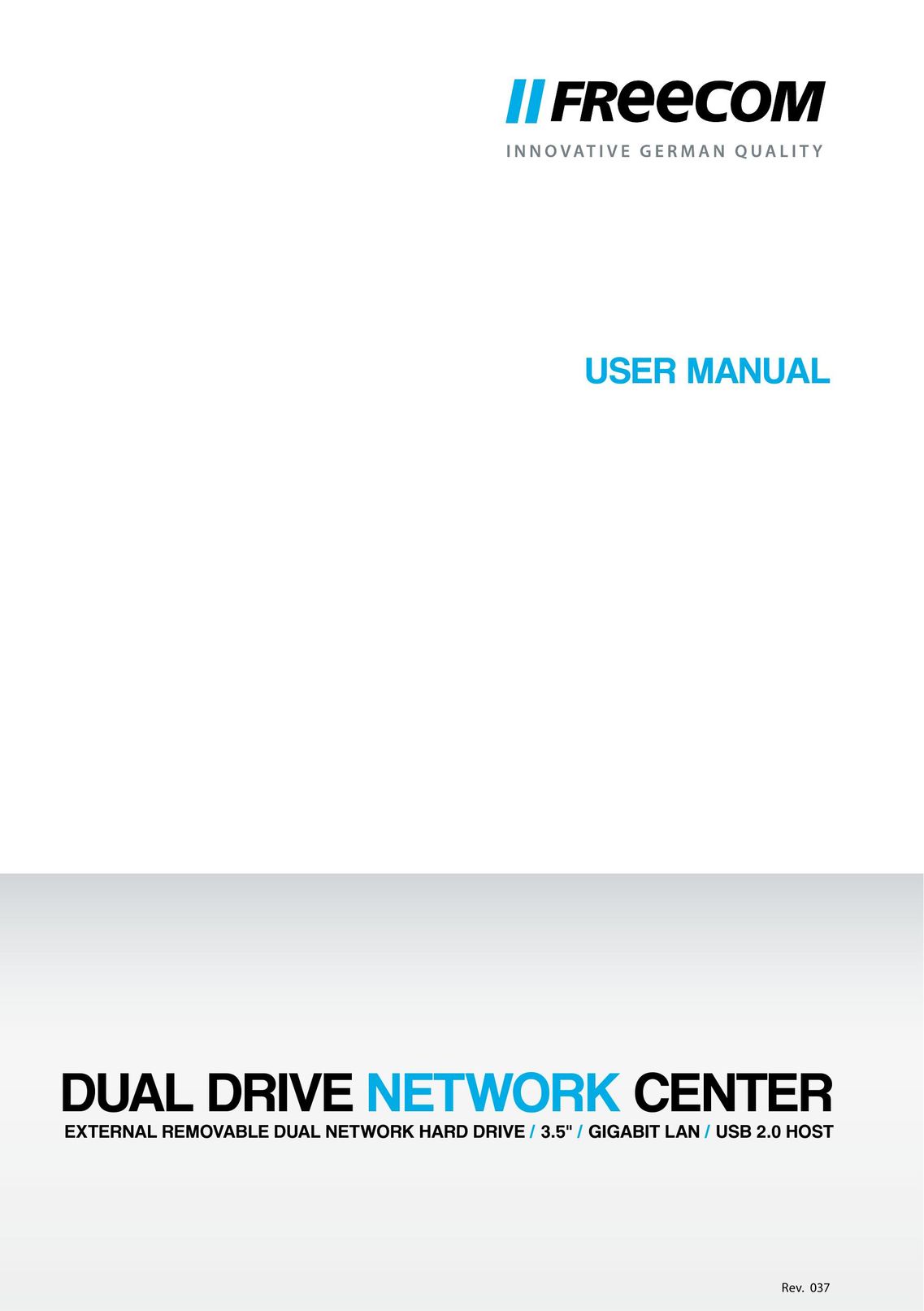 Freecom Technologies Dual Drive Network Center Network Cables User Manual