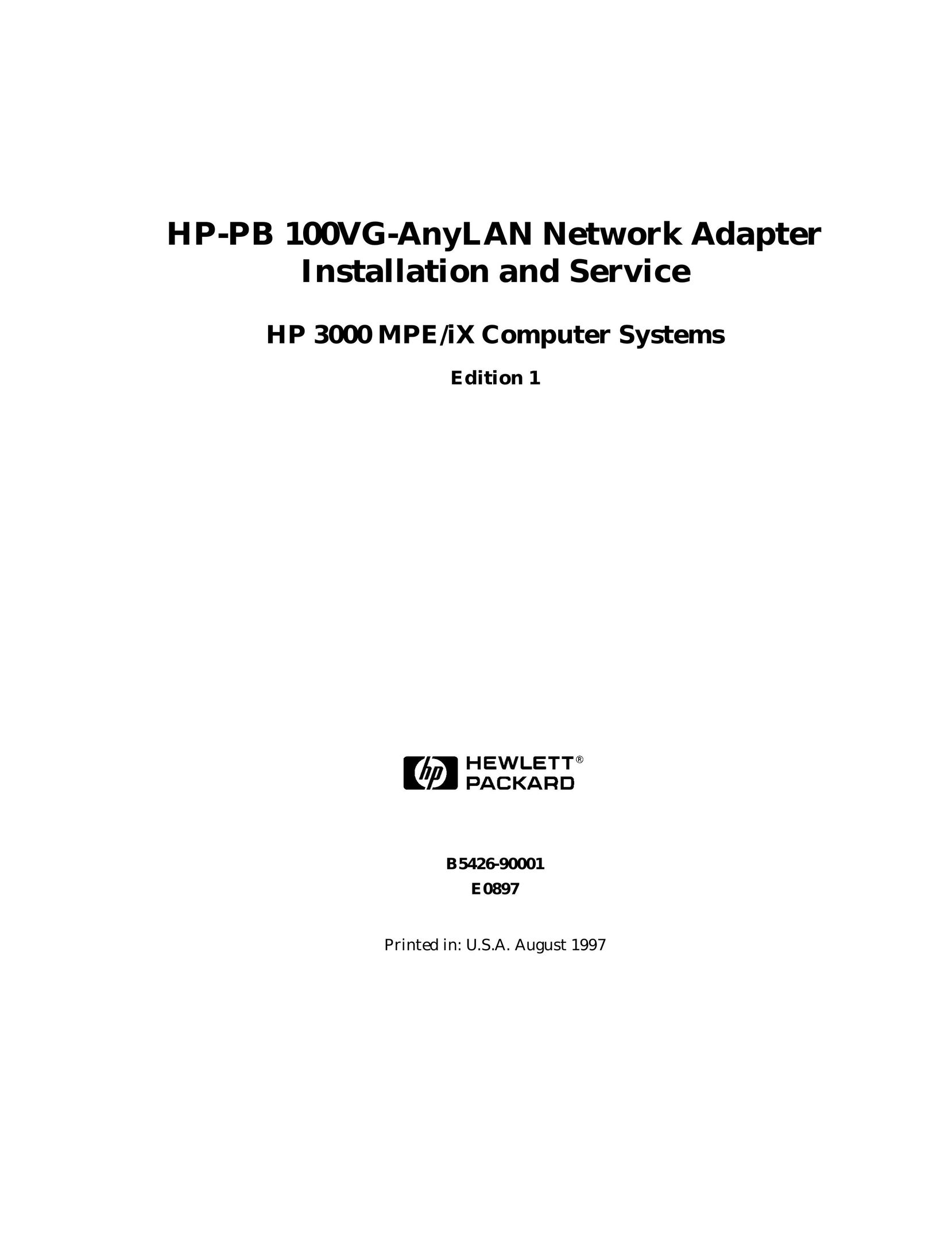 HP (Hewlett-Packard) B5426-90001 Network Cables User Manual