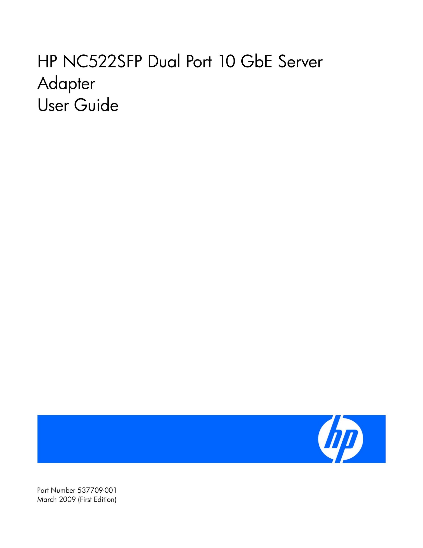 HP (Hewlett-Packard) NC522SFP Network Cables User Manual