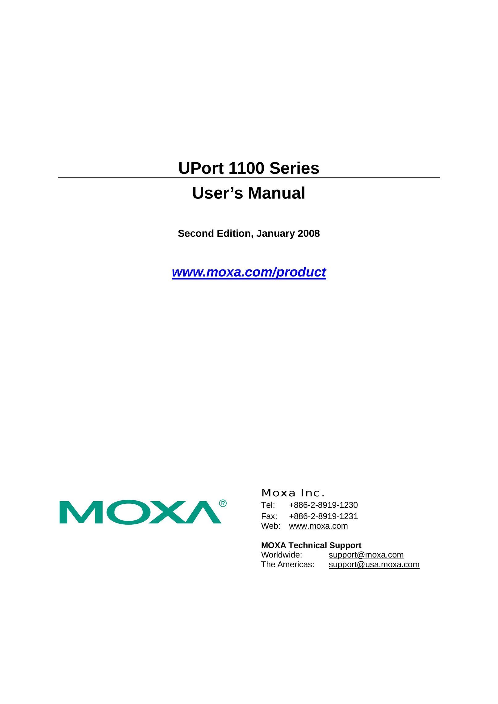 Moxa Technologies 1130 Network Cables User Manual