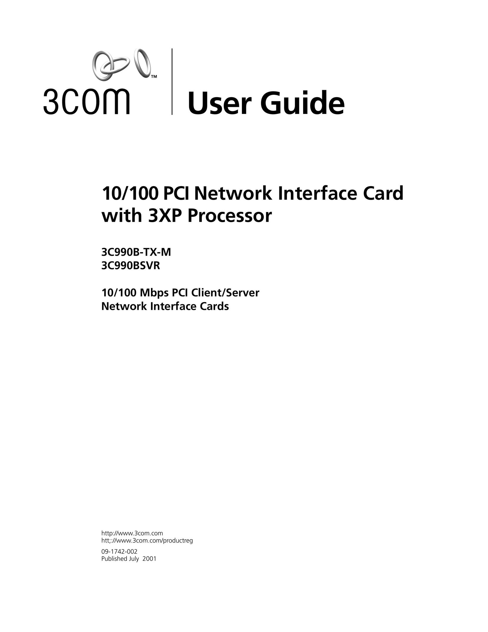 3Com 3C990B-TX-M Network Card User Manual