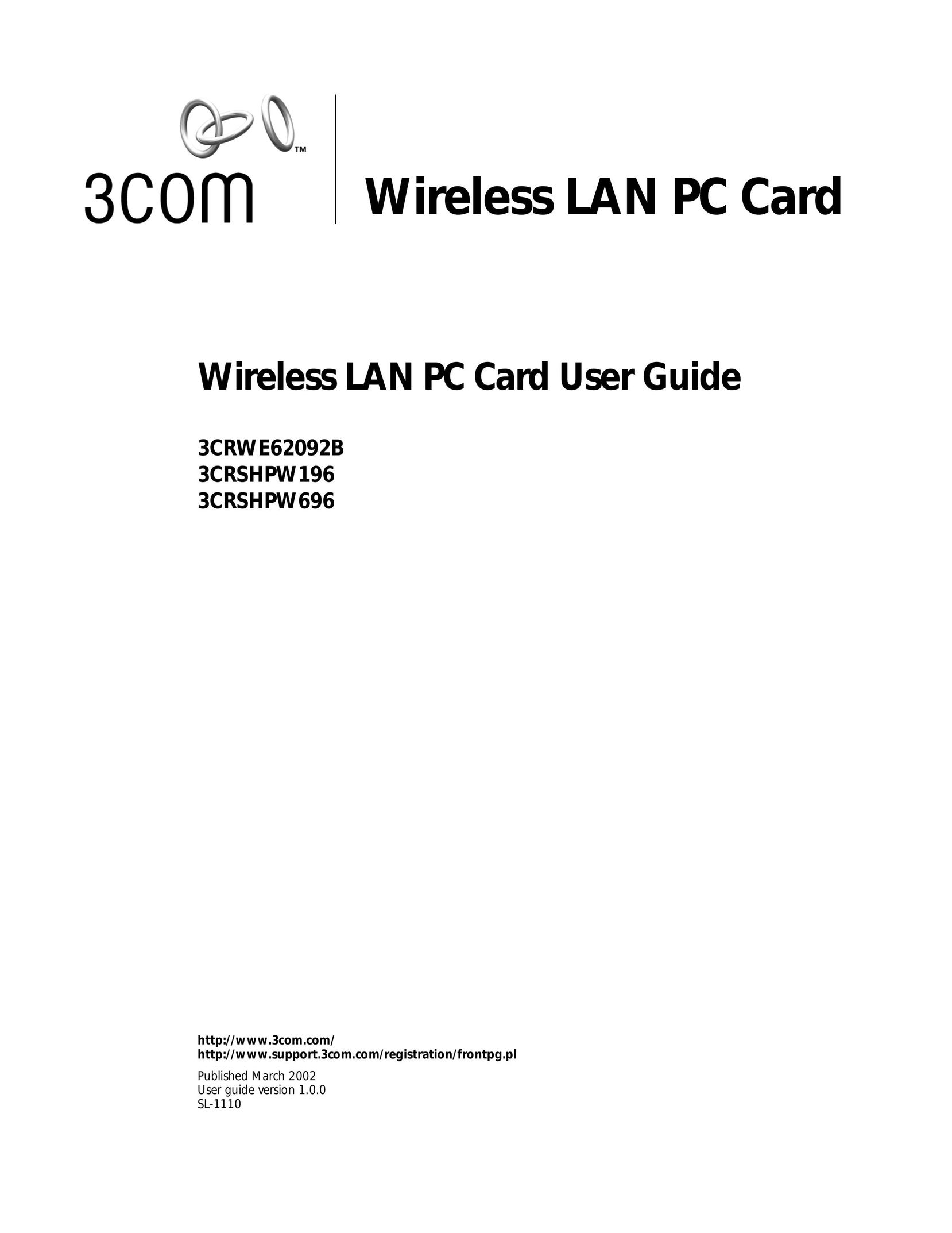 3Com 3CRSHPW696 Network Card User Manual