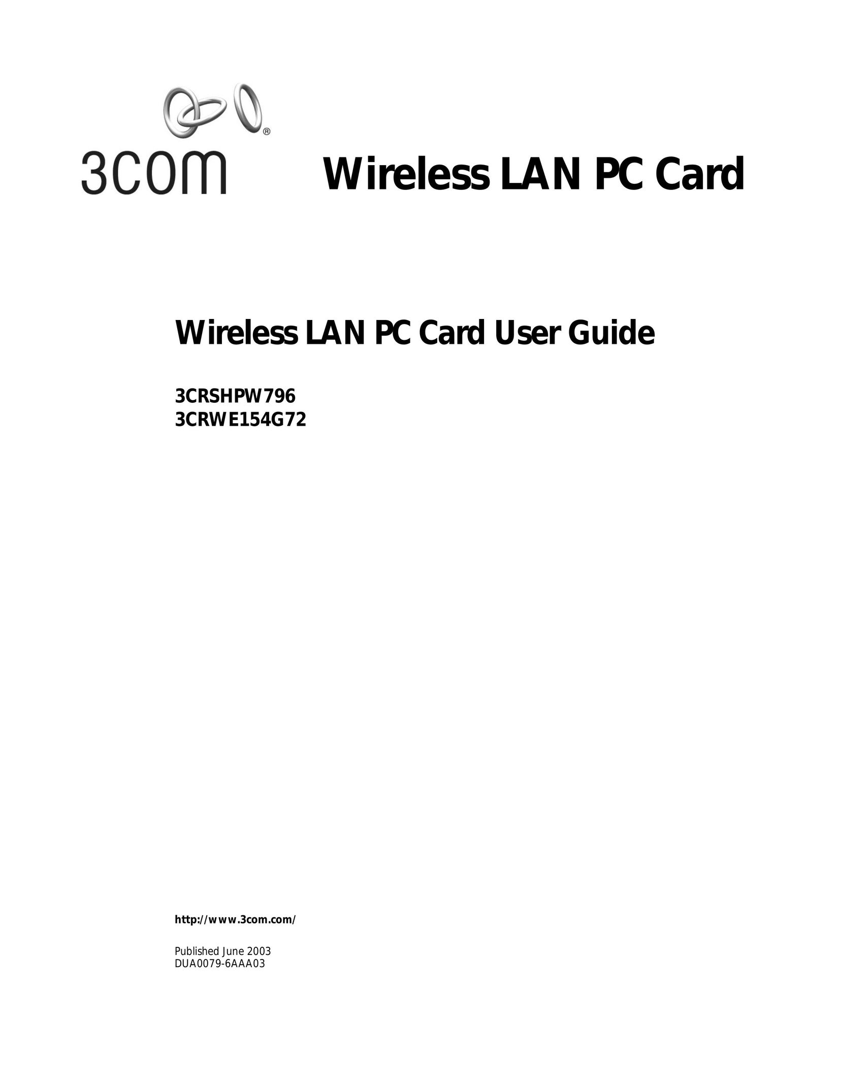 3Com 3CRSHPW796 Network Card User Manual