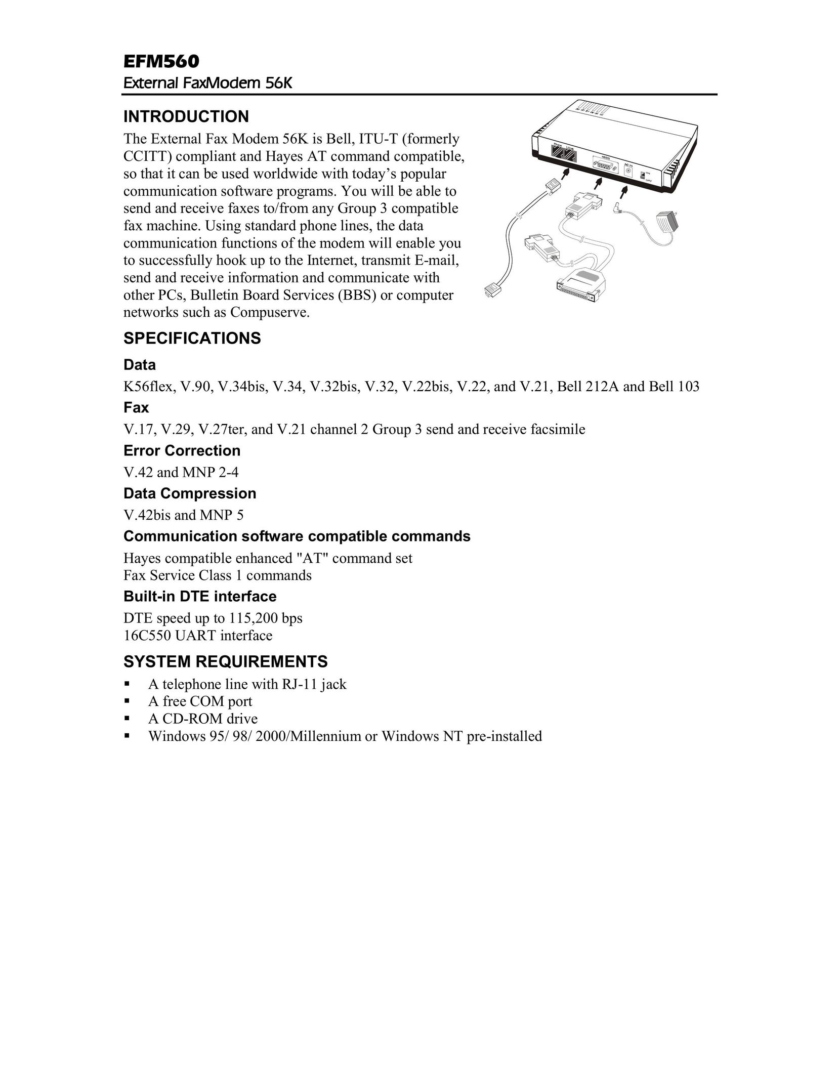 Abocom EFM560 Network Card User Manual