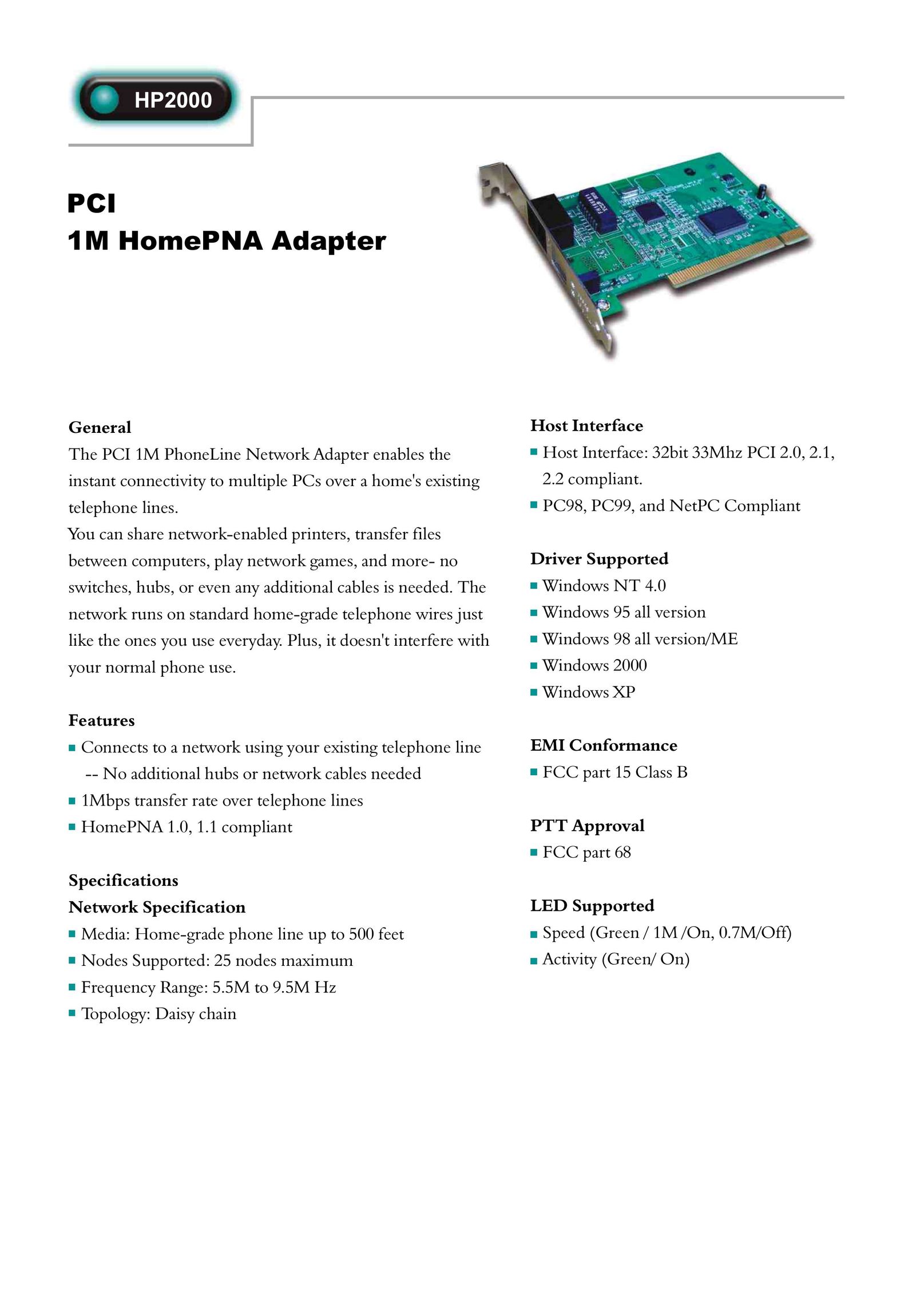 Abocom HP2000 Network Card User Manual