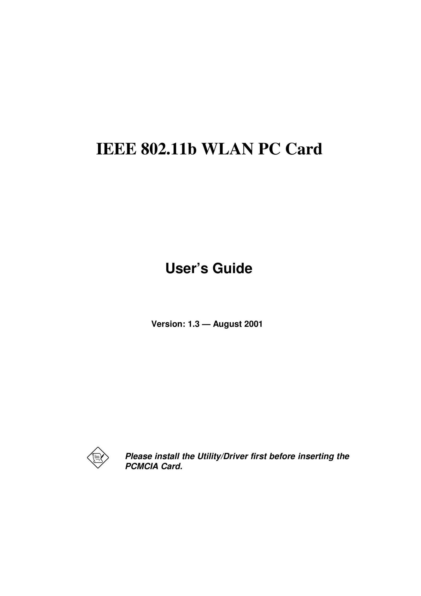 Acer IEEE 802.11b WLAN PC Card Network Card User Manual