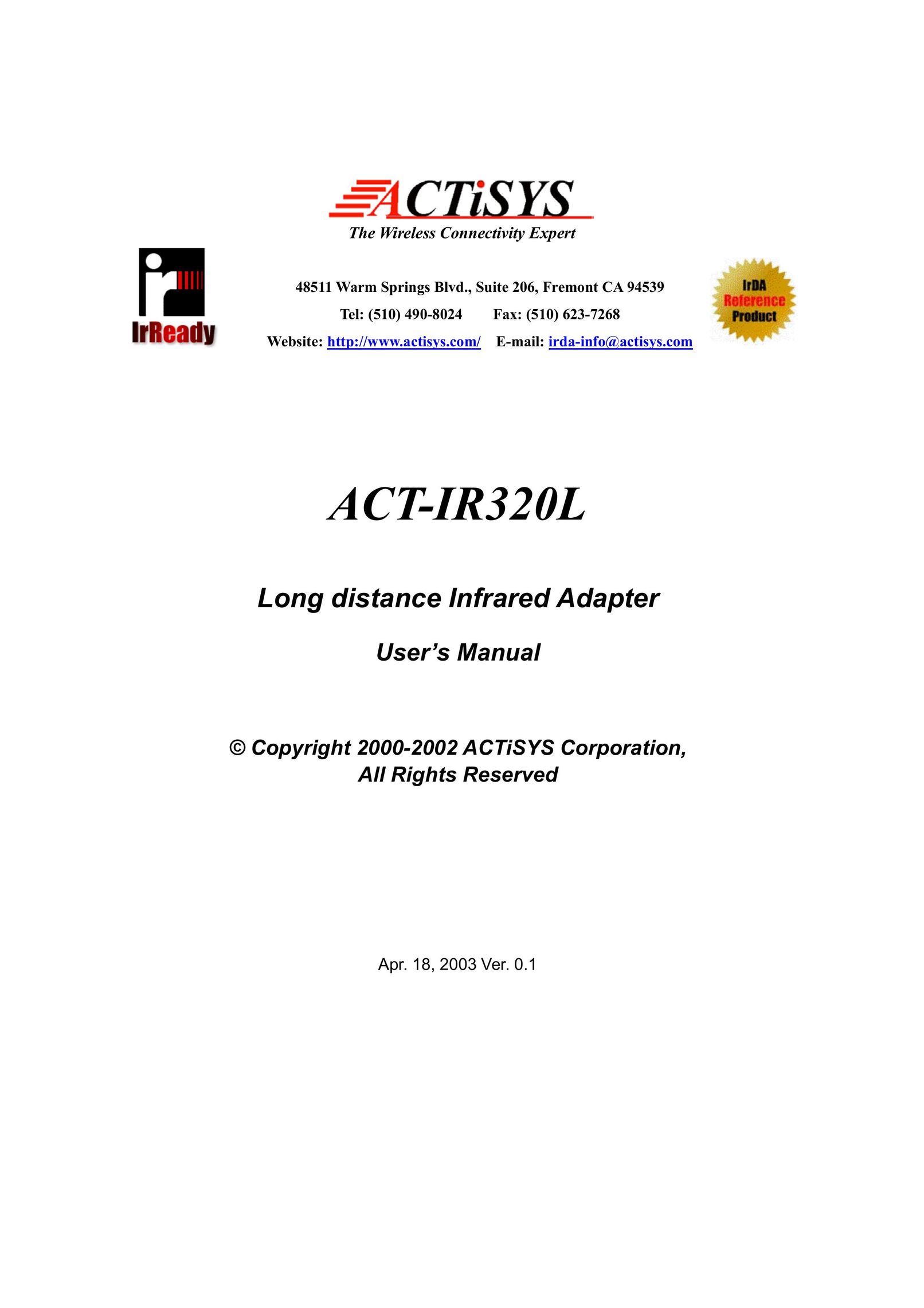 ACTiSYS ACT-IR320L Network Card User Manual