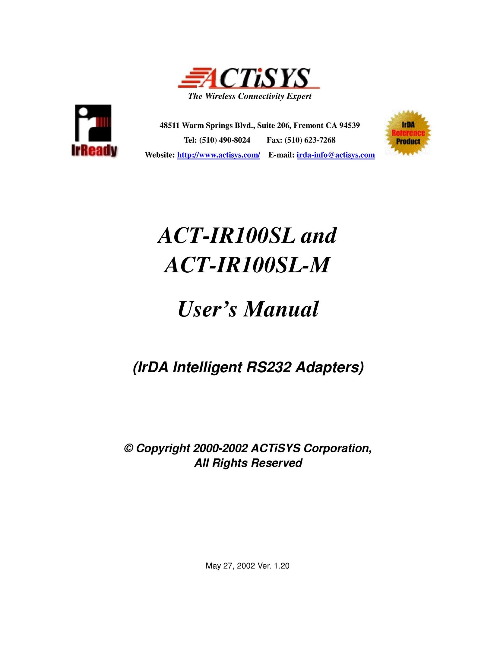 ACTiSYS IR100SLM Network Card User Manual