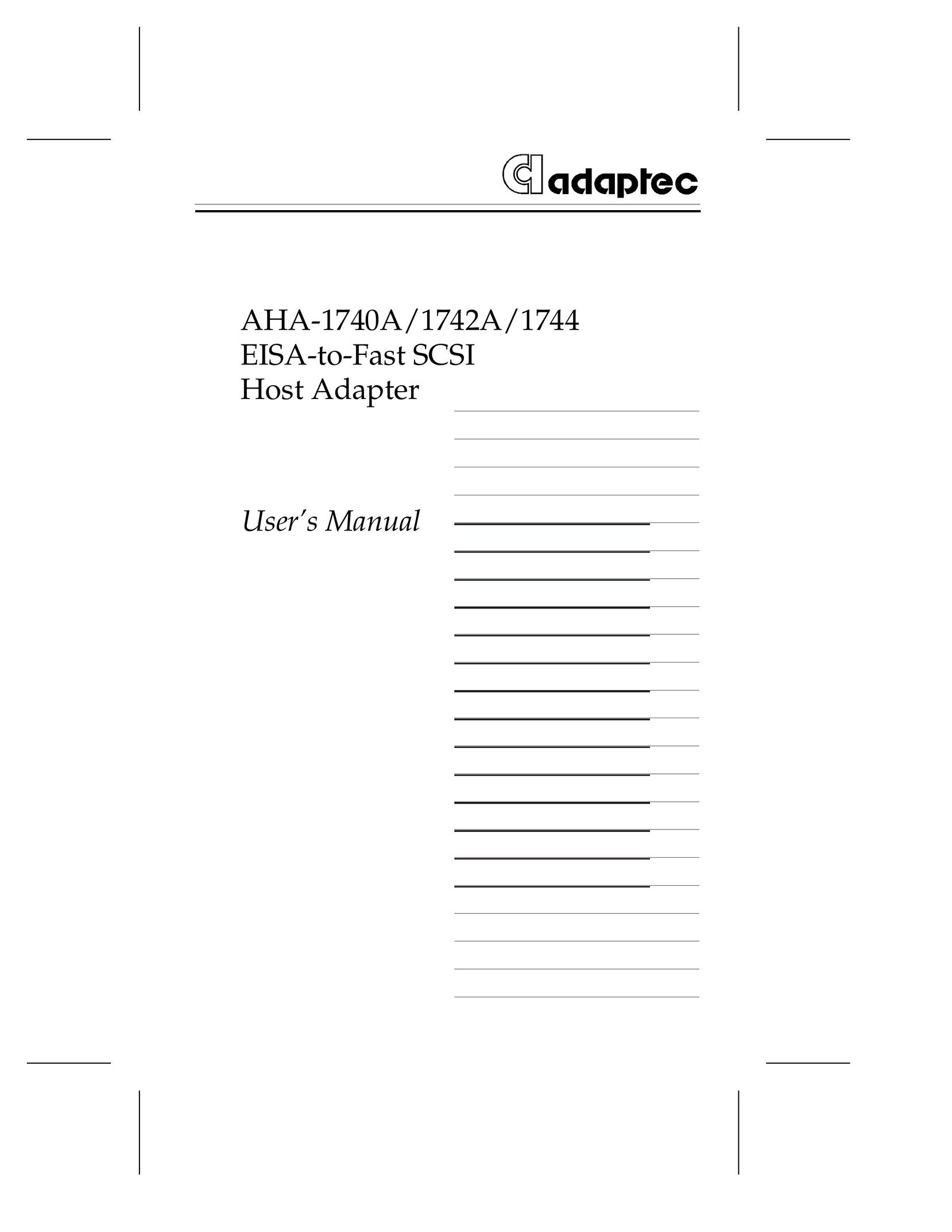 Adaptec AHA-1740A Network Card User Manual
