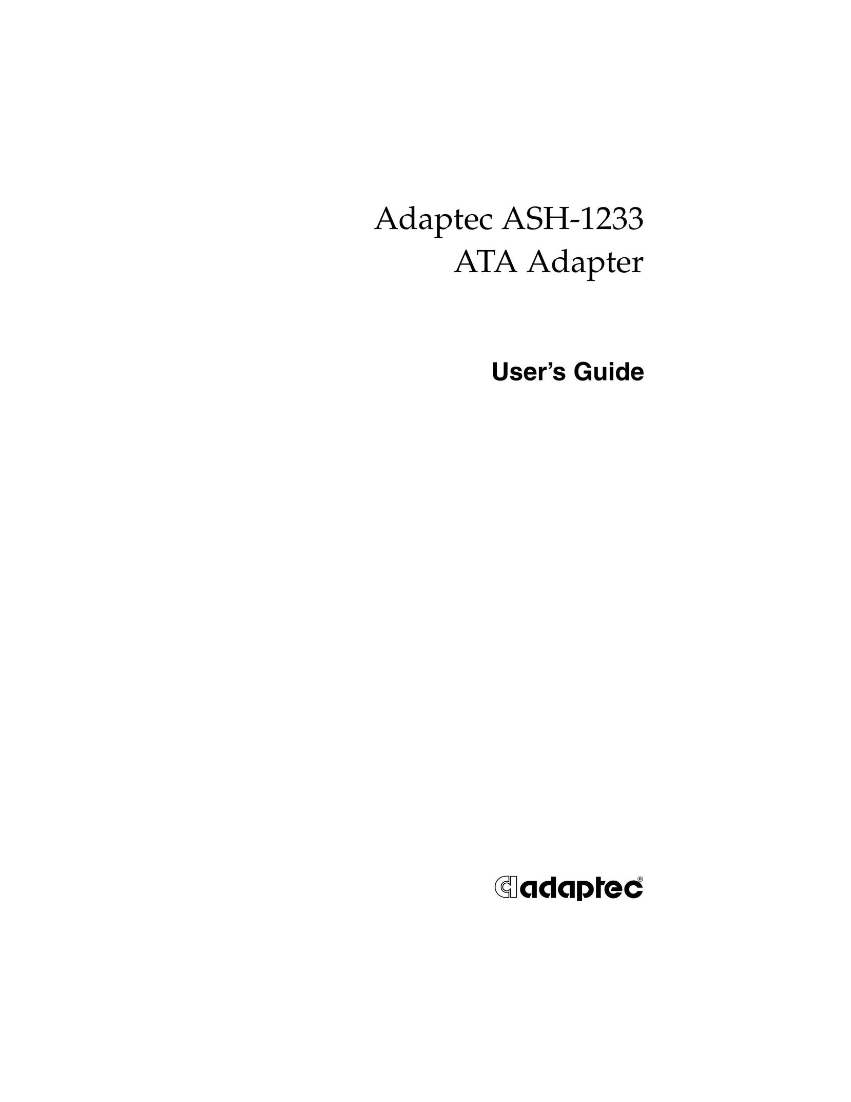 Adaptec ASH-1233 Network Card User Manual