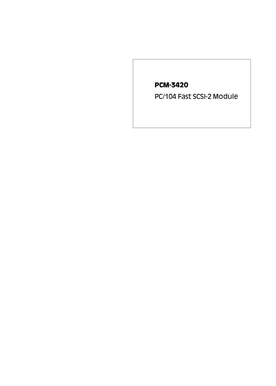 Adaptec PCM-3420 Network Card User Manual