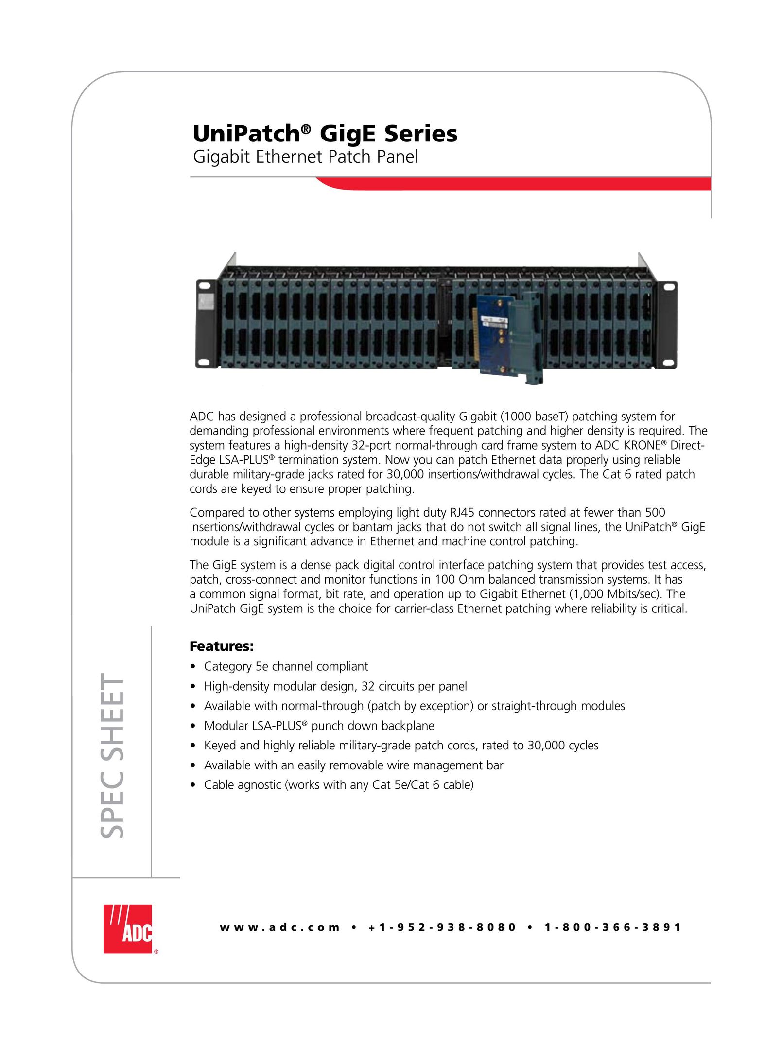 ADC GigE Series Network Card User Manual