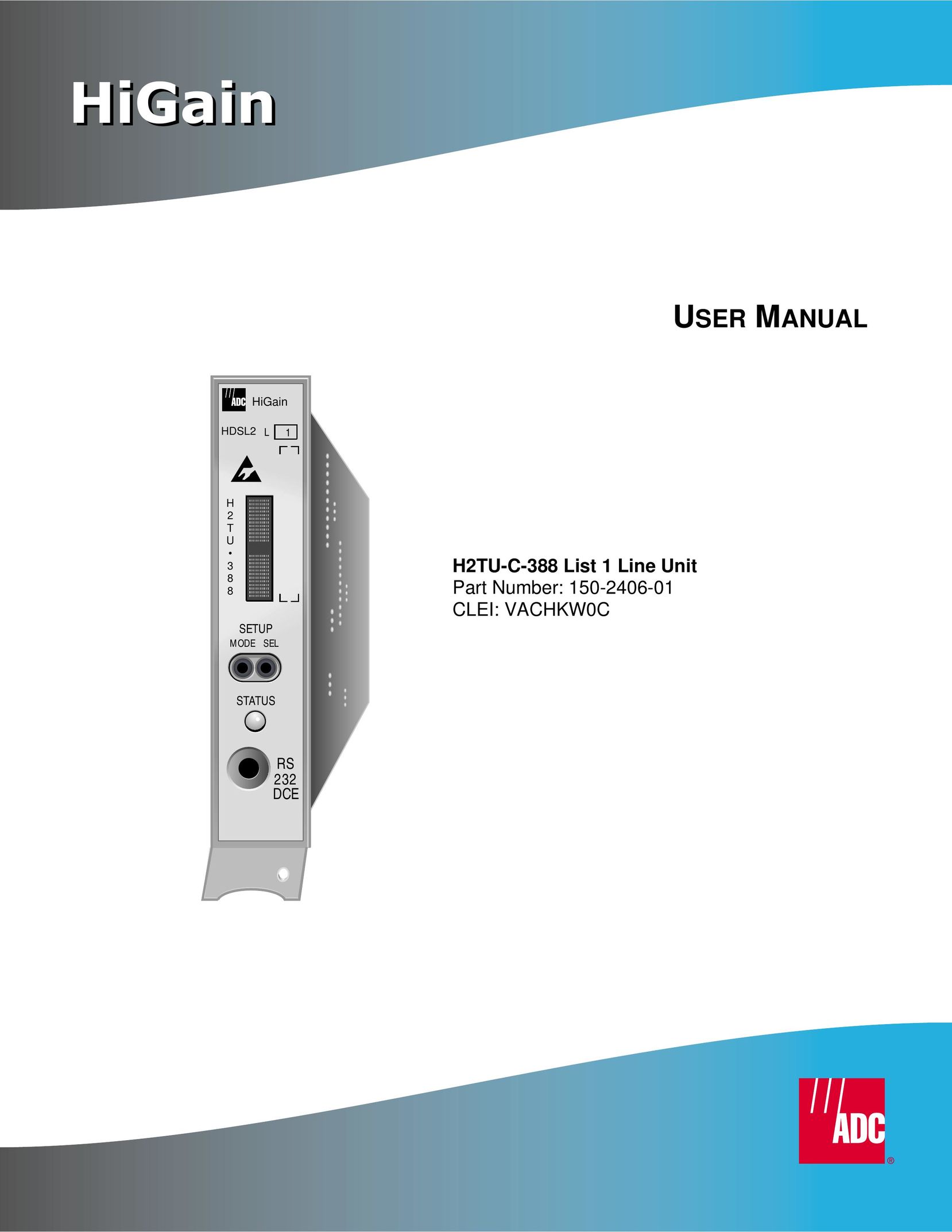 ADC H2TU-C-388 Network Card User Manual