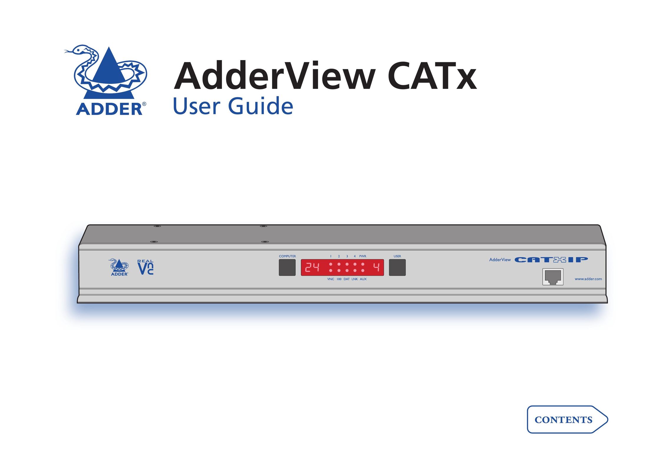 Adder Technology CATX-PS2 Network Card User Manual