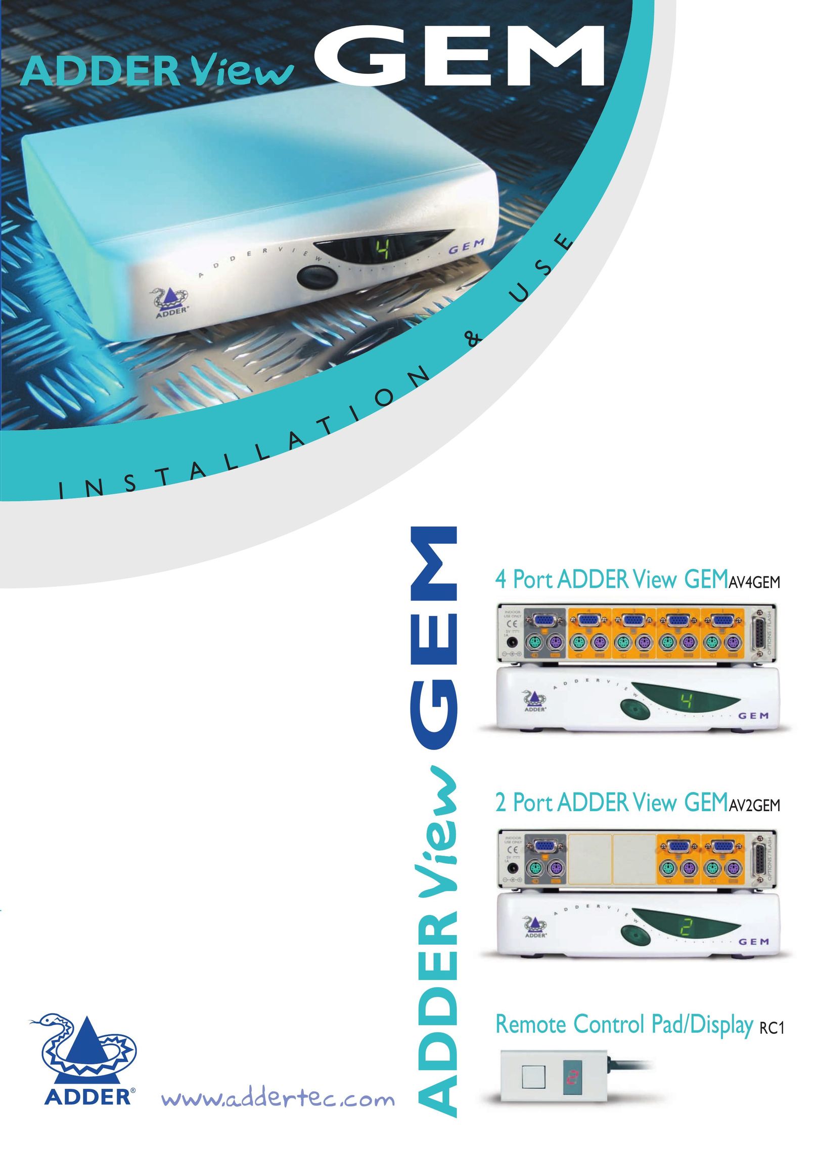 Adder Technology GEMAV2GEM Network Card User Manual