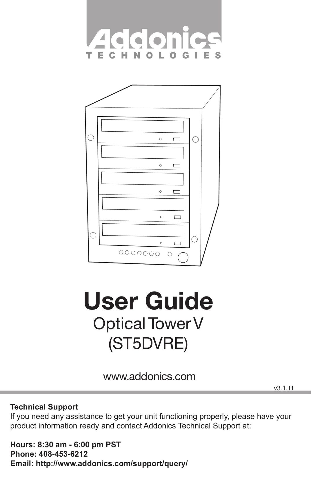 Addonics Technologies ST5DVRE Network Card User Manual