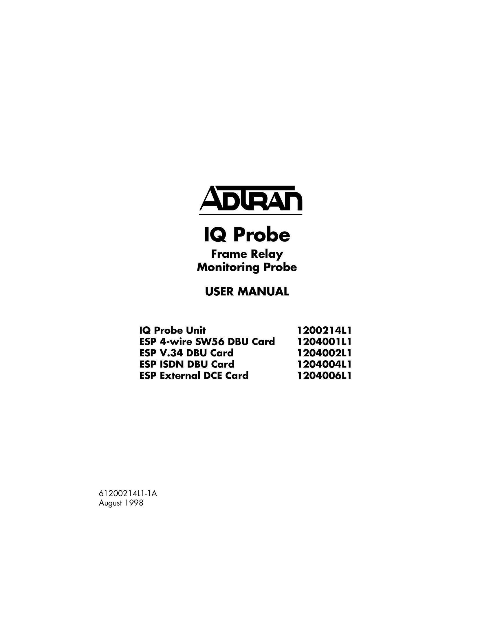 ADTRAN 1204006L1 Network Card User Manual
