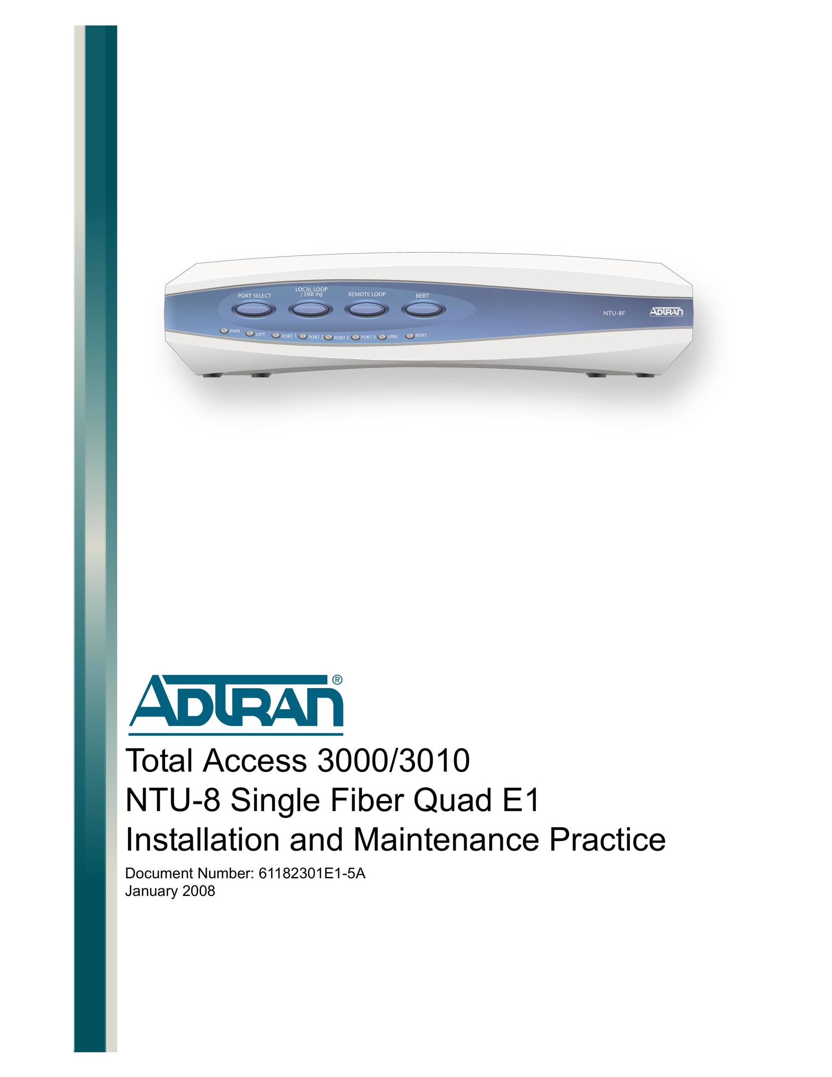 ADTRAN 3000 NTU-8 Network Card User Manual