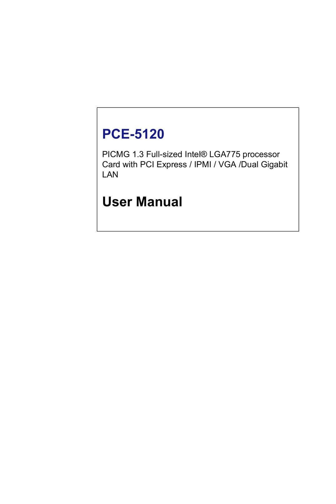Advantech PCE-5120 Network Card User Manual