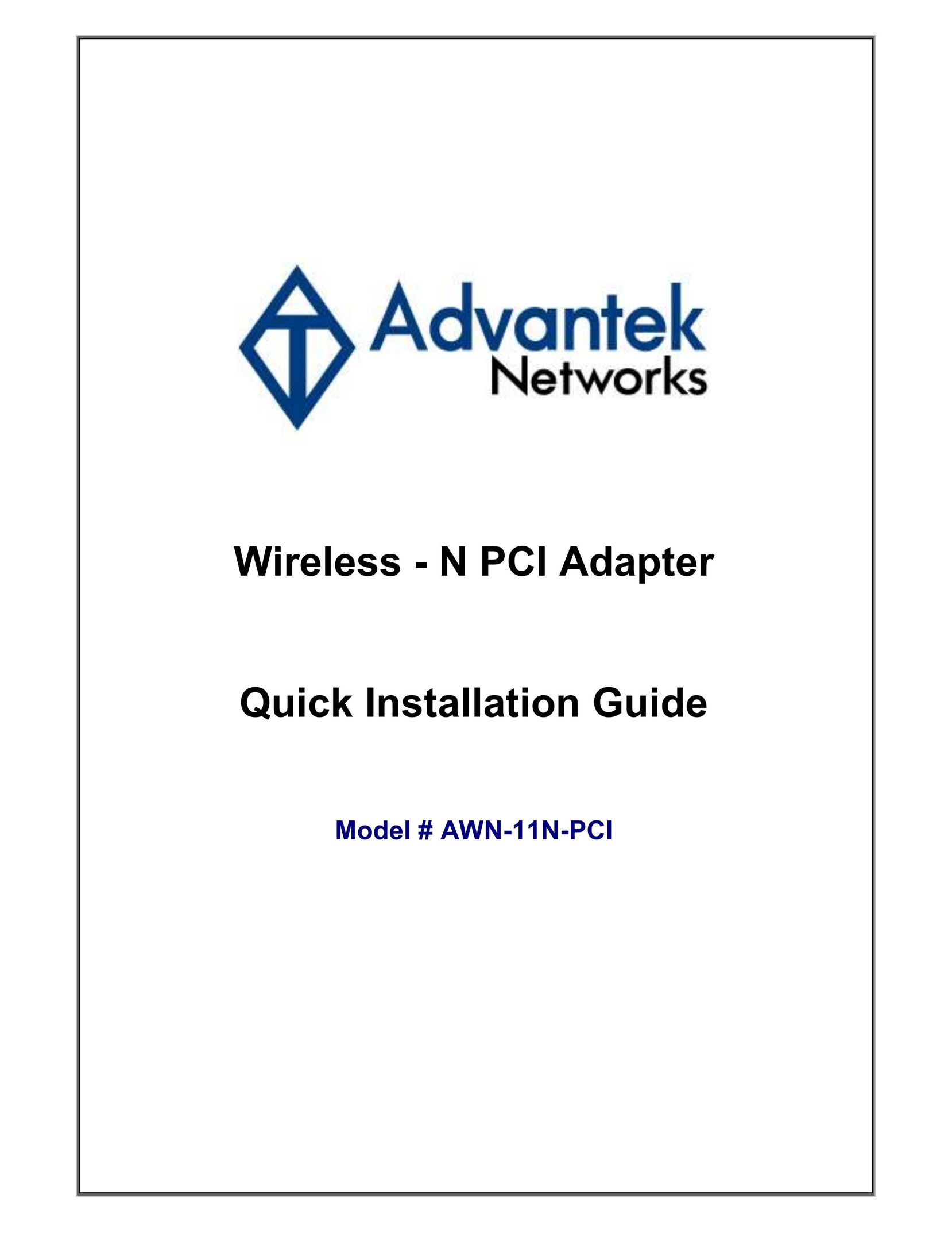 Advantek Networks AWN-11N-PCI Network Card User Manual