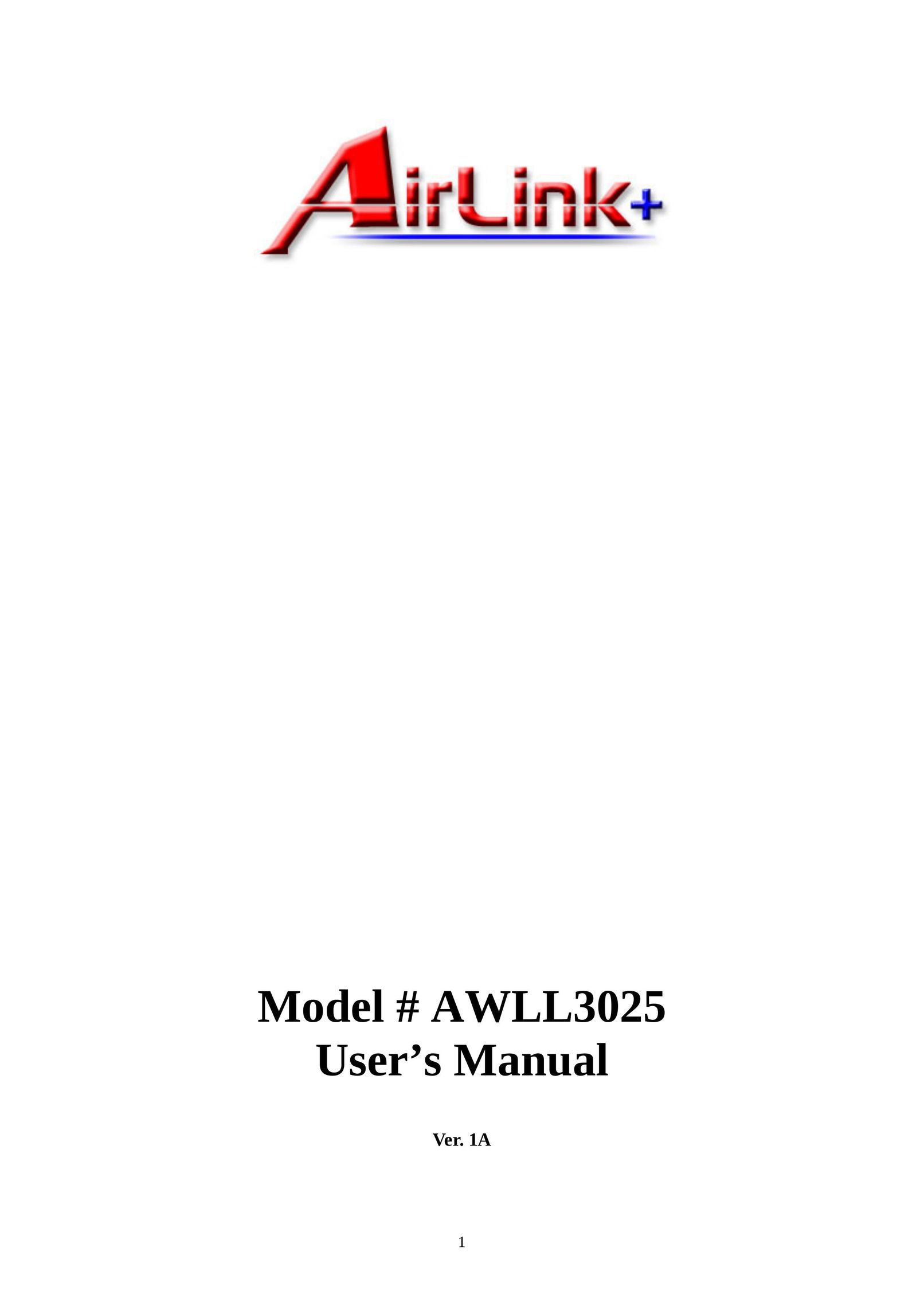 Airlink AWLL3025 Network Card User Manual