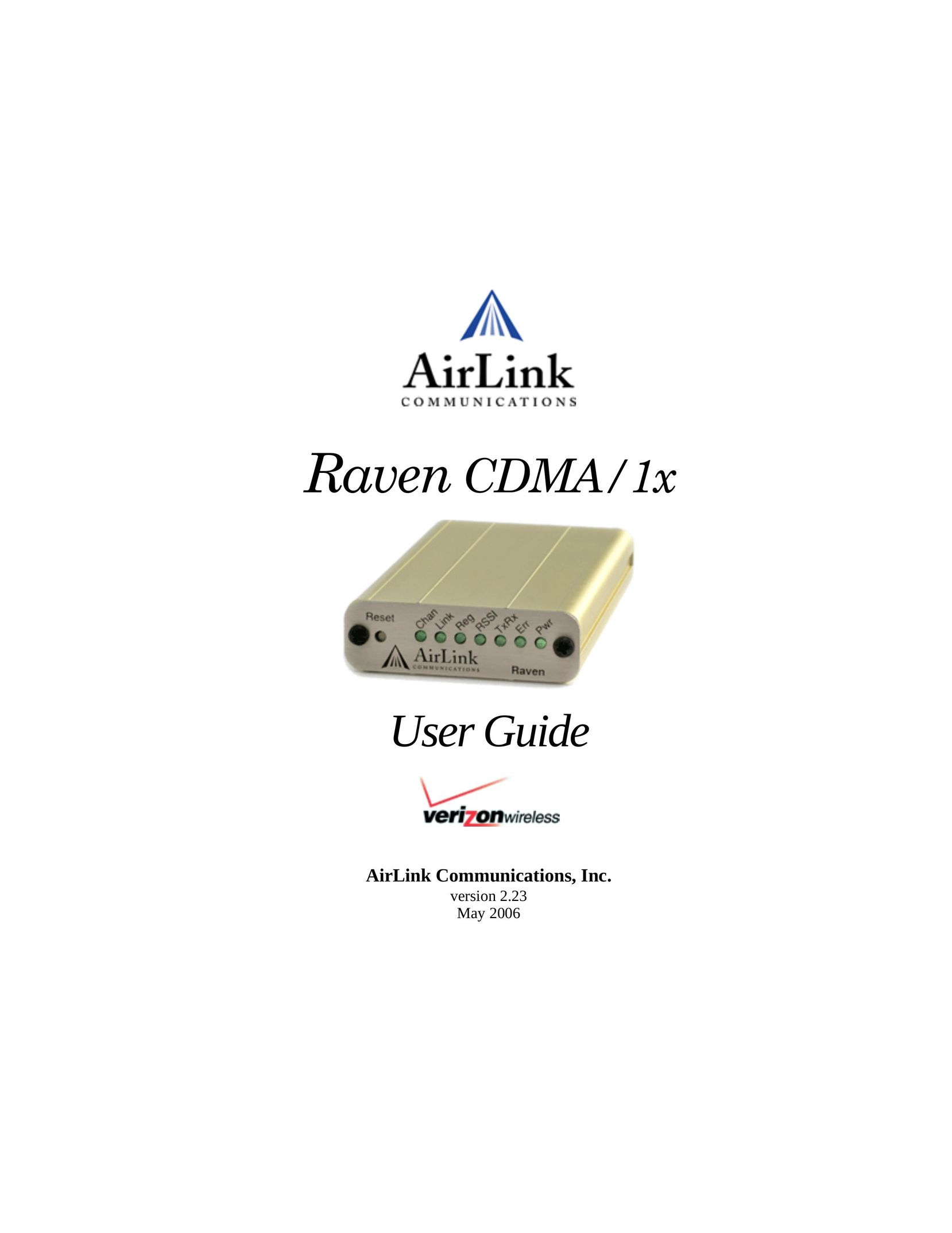 Airlink CDMA/1x Network Card User Manual
