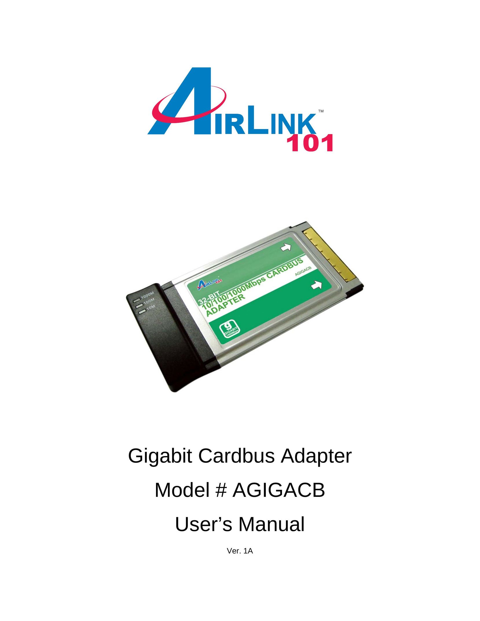 Airlink101 AGIGACB Network Card User Manual