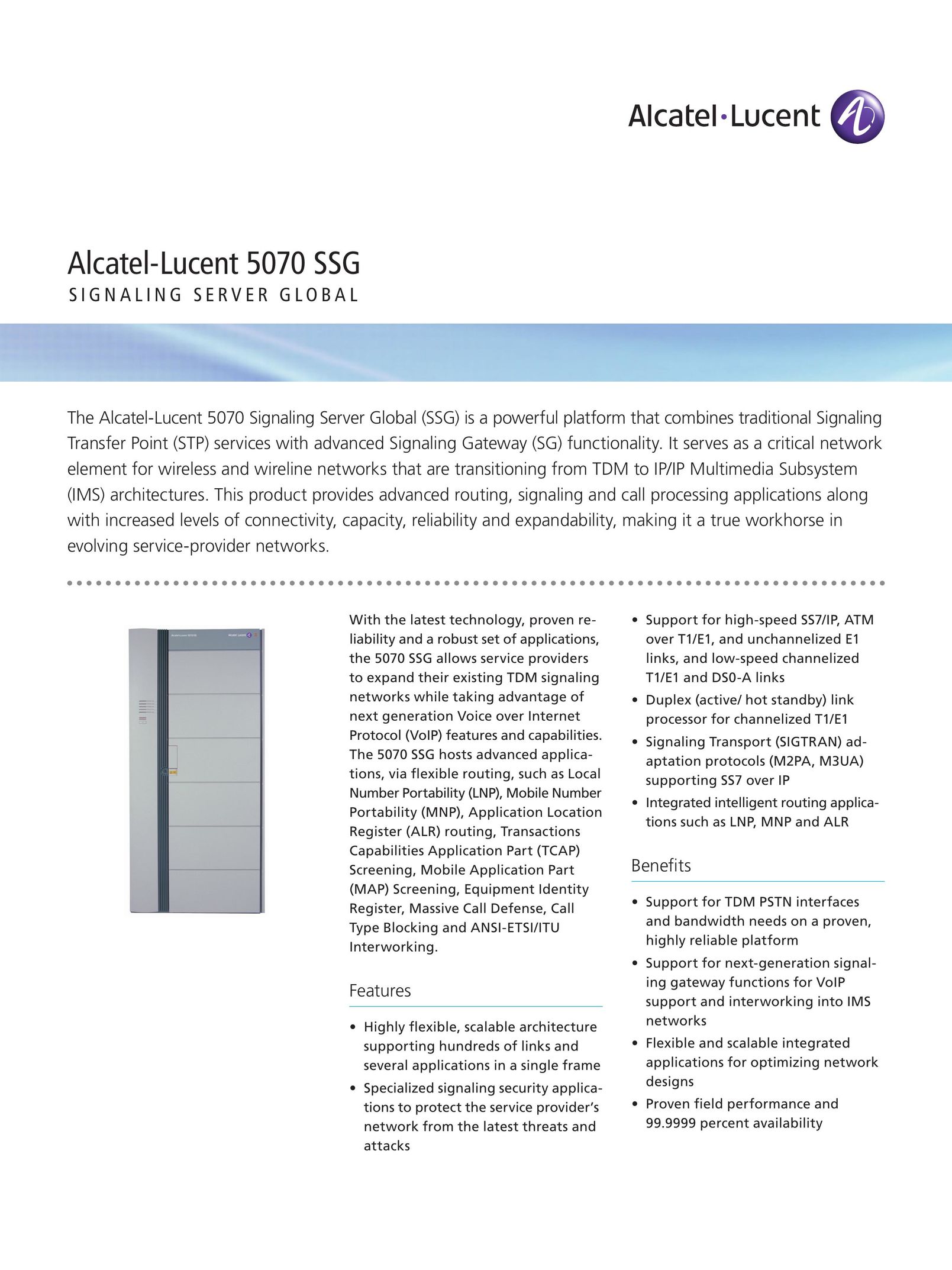 Alcatel-Lucent 5070 SSG Network Card User Manual