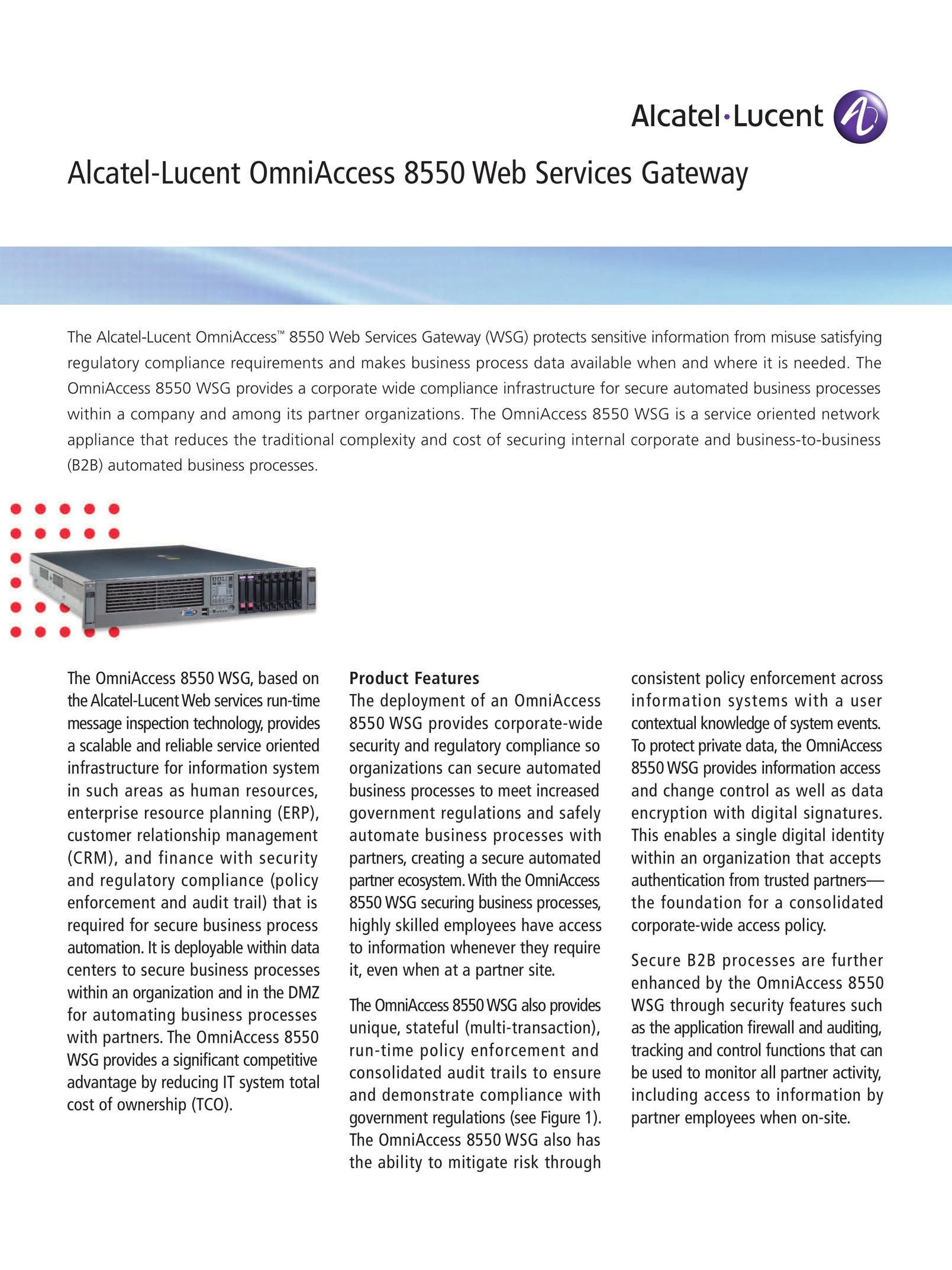 Alcatel-Lucent 8550 Network Card User Manual