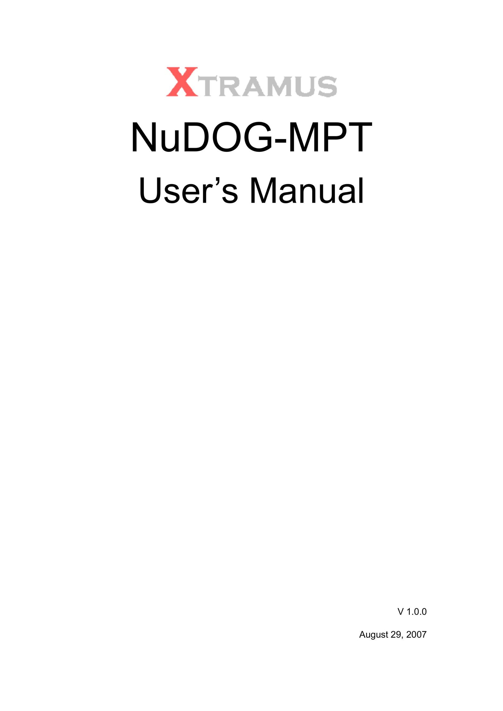 Alloy Computer Products NuDOG-MPT Network Card User Manual