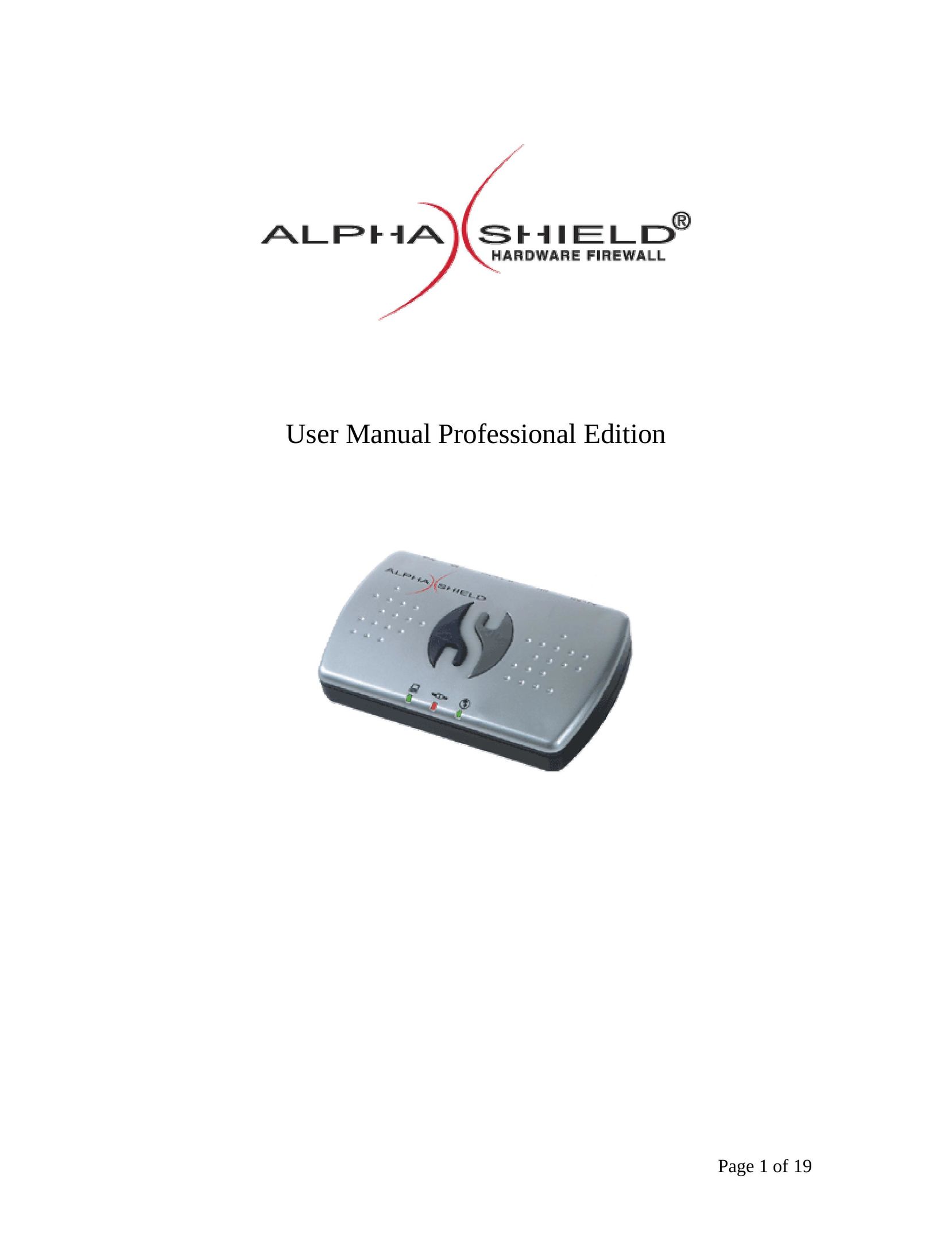 AlphaShield FIREWALL Network Card User Manual
