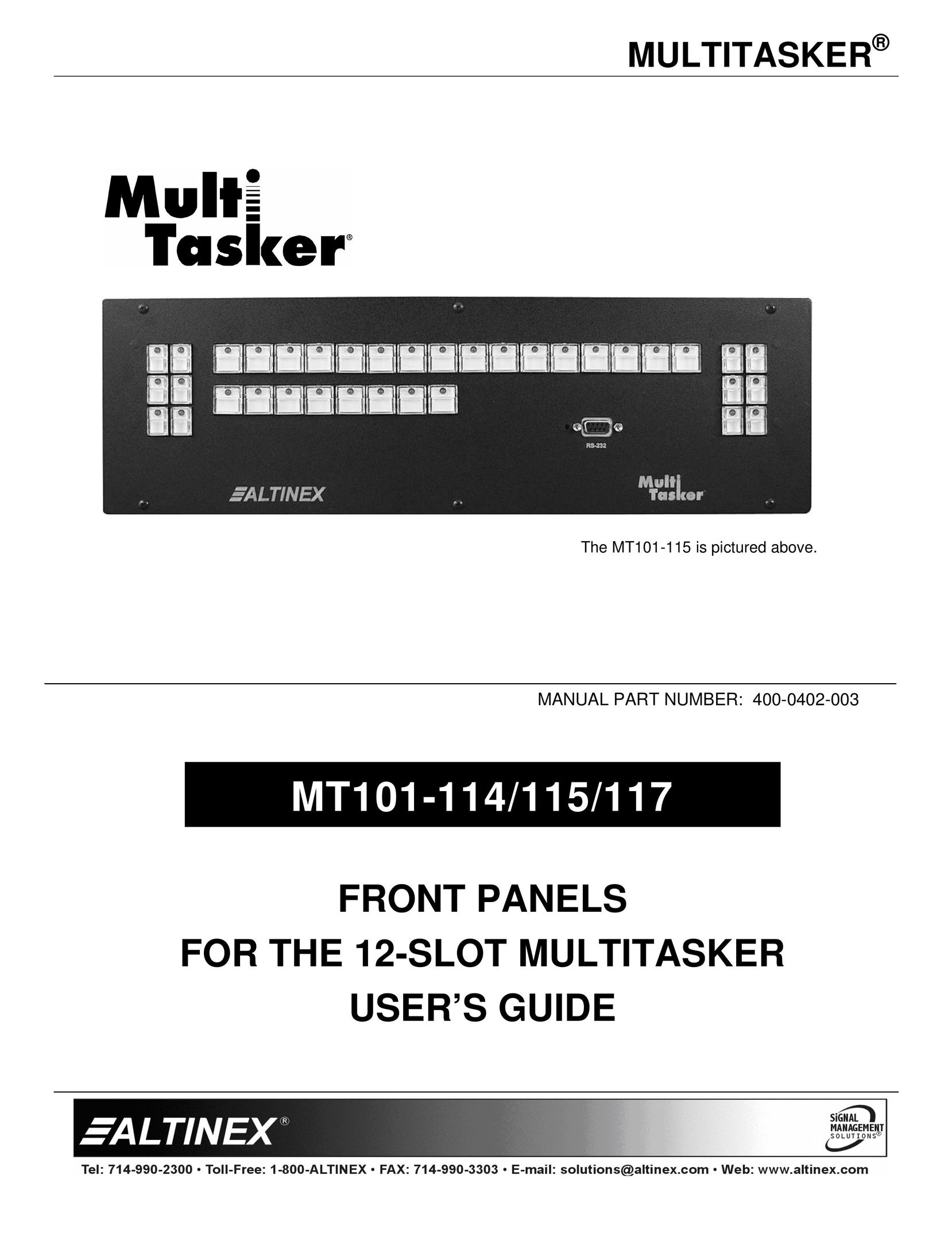 Altinex MT101-114 Network Card User Manual