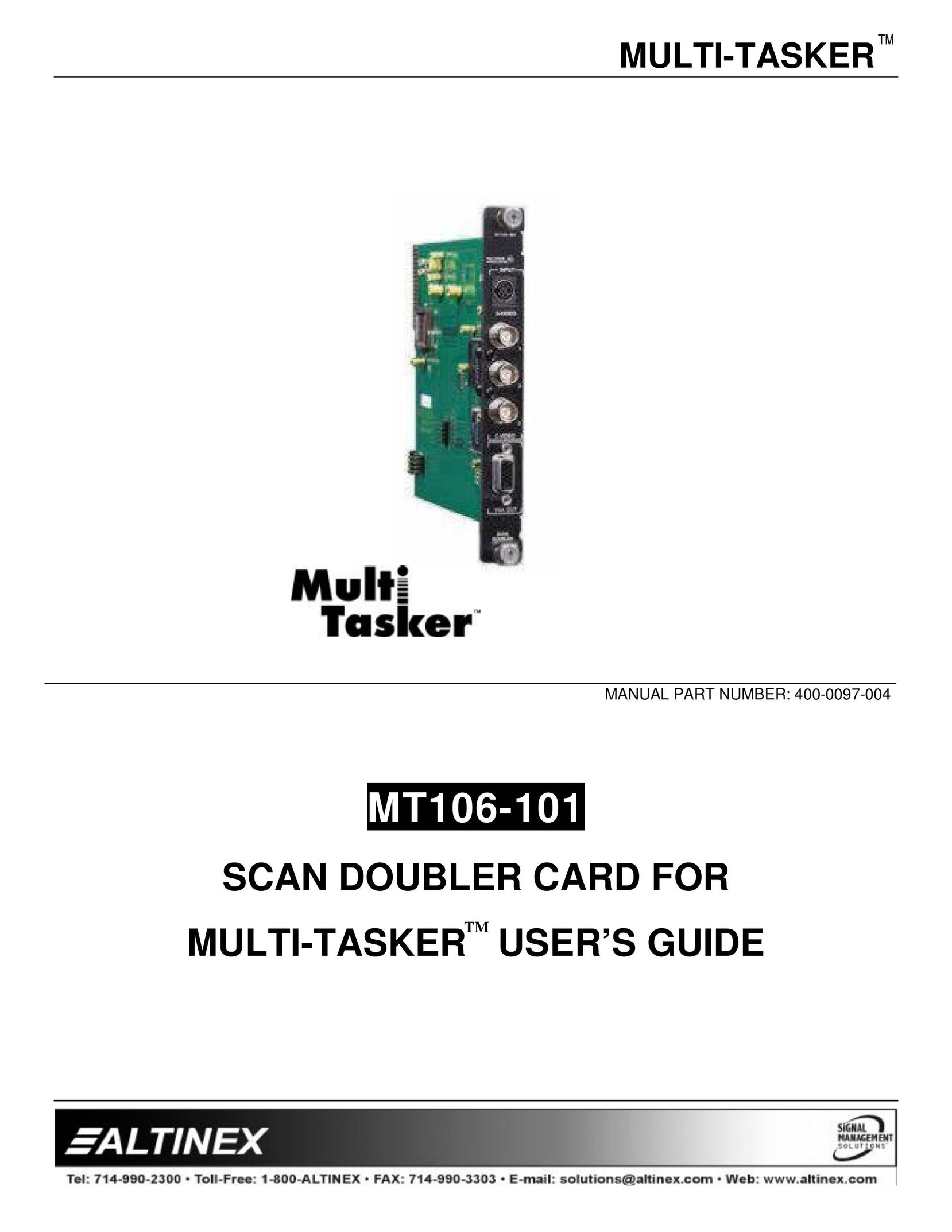 Altinex MT106-101 Network Card User Manual