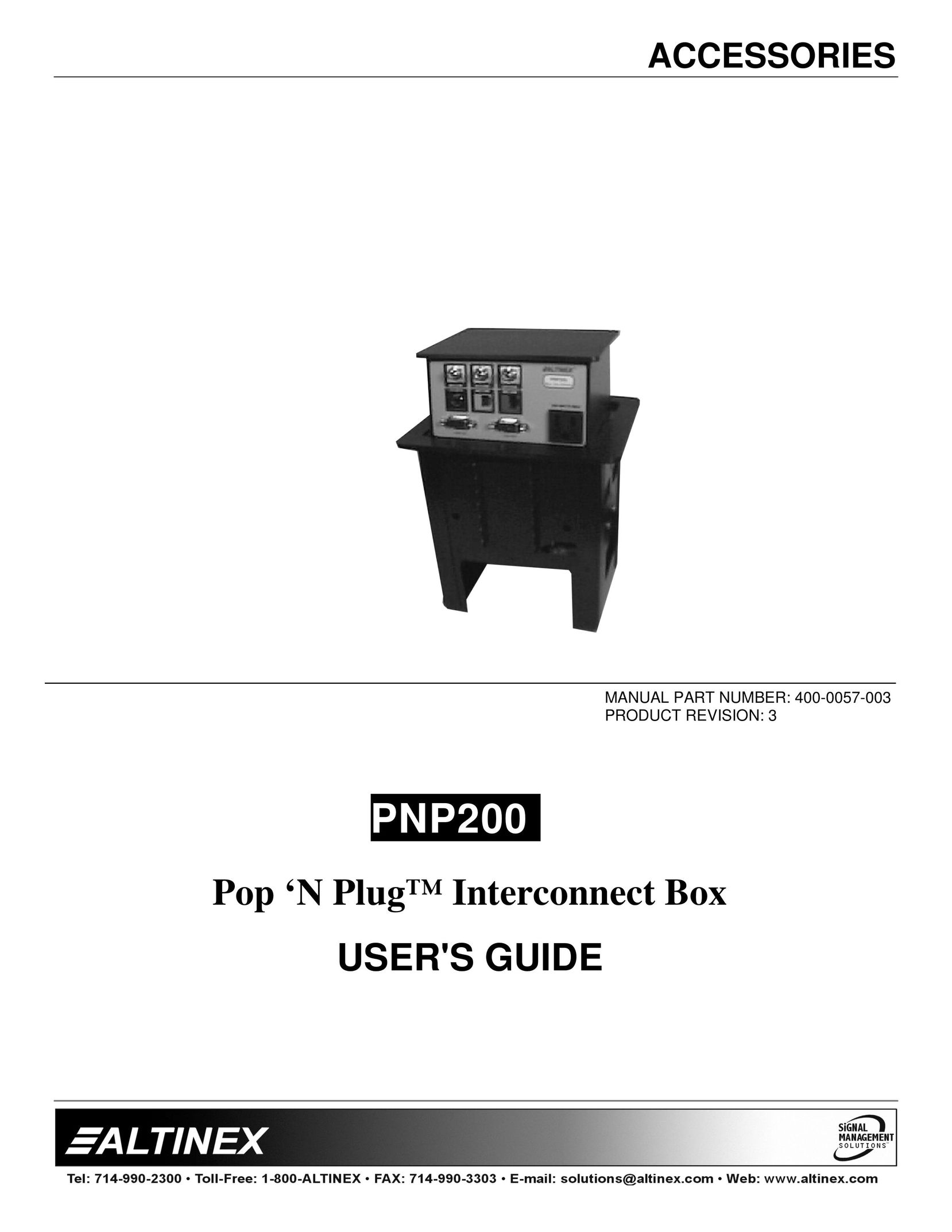 Altinex PNP200 Network Card User Manual