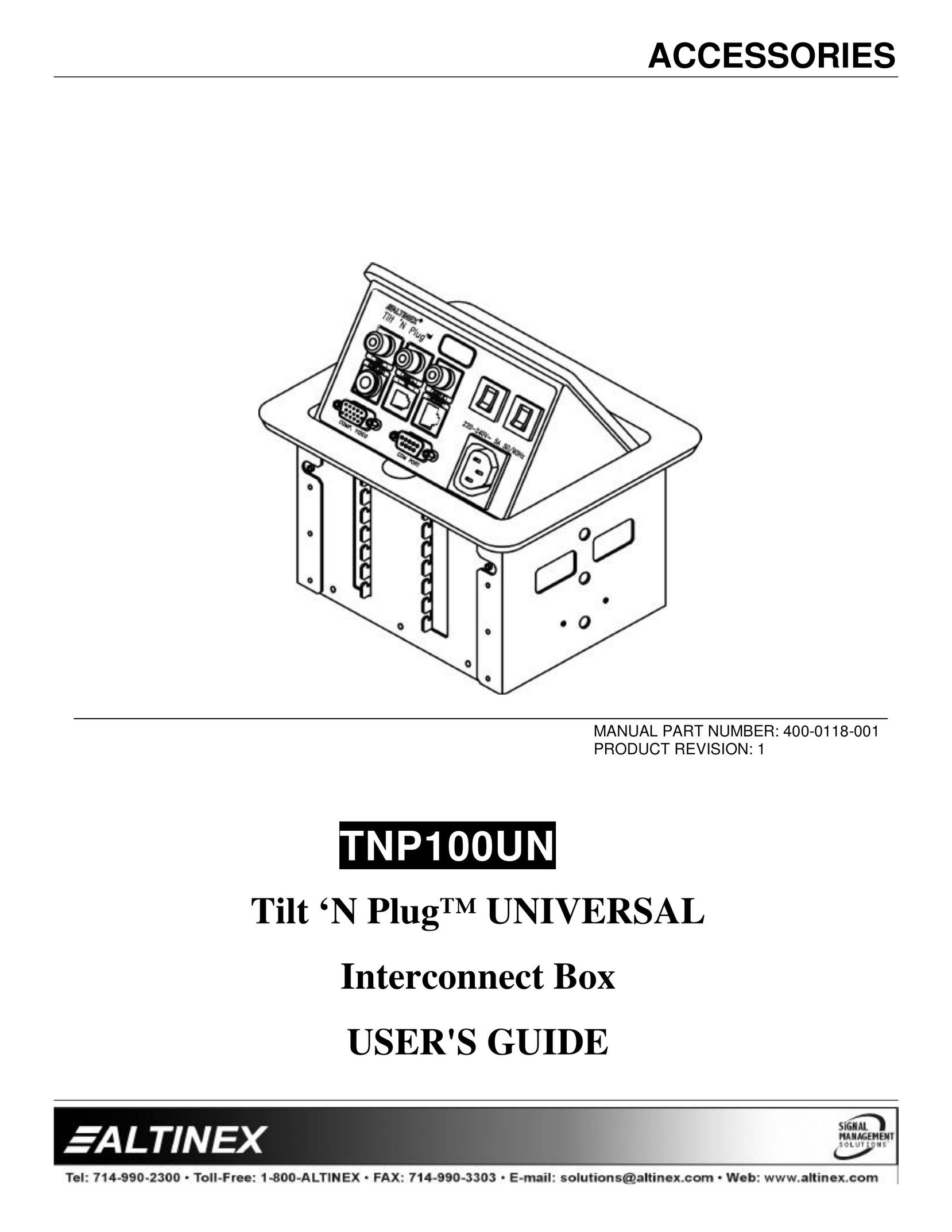 Altinex TNP100UN Network Card User Manual