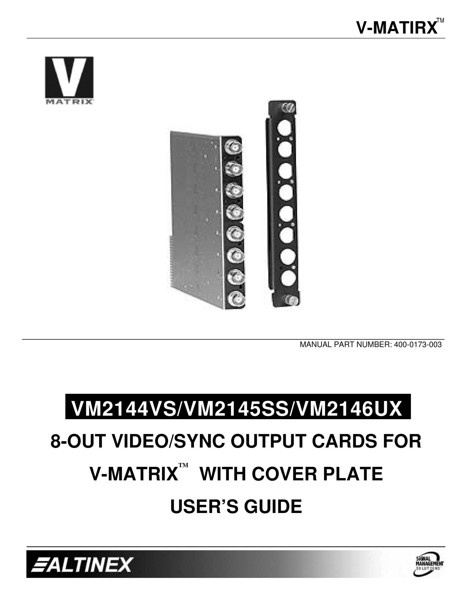 Altinex VM2145SS Network Card User Manual