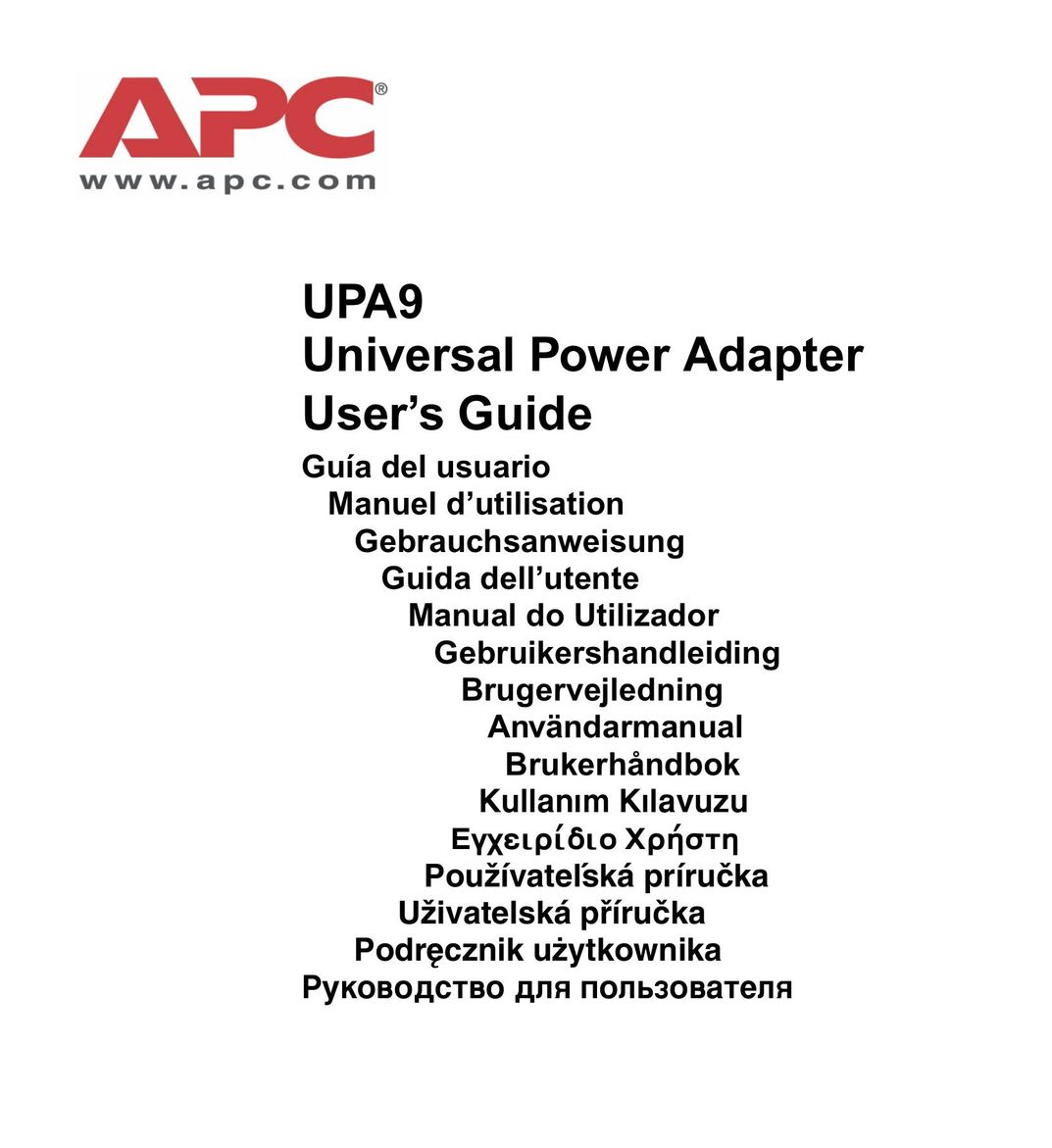 American Power Conversion UPA9 Network Card User Manual