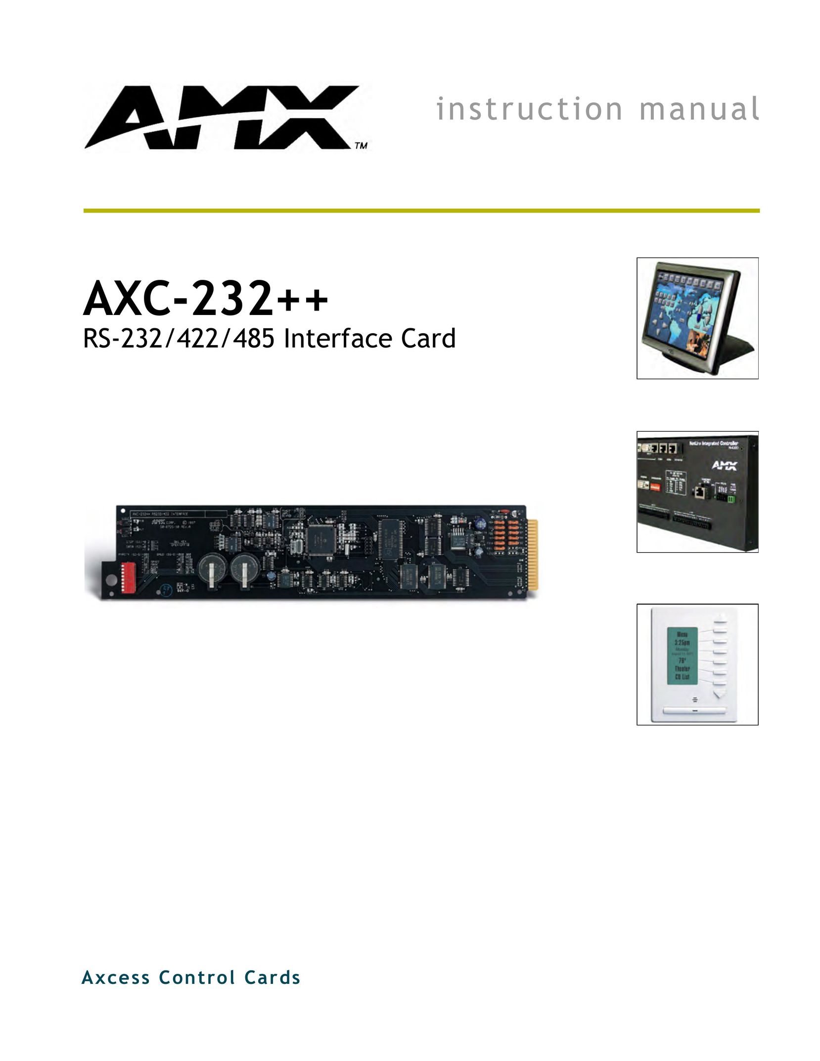 AMX AXC-232++ Network Card User Manual